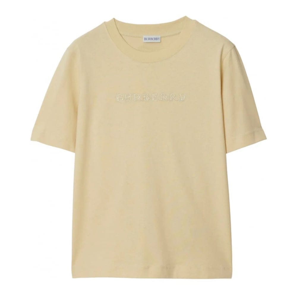Burberry - T-shirt 'Logo-Embroidered' pour Femmes