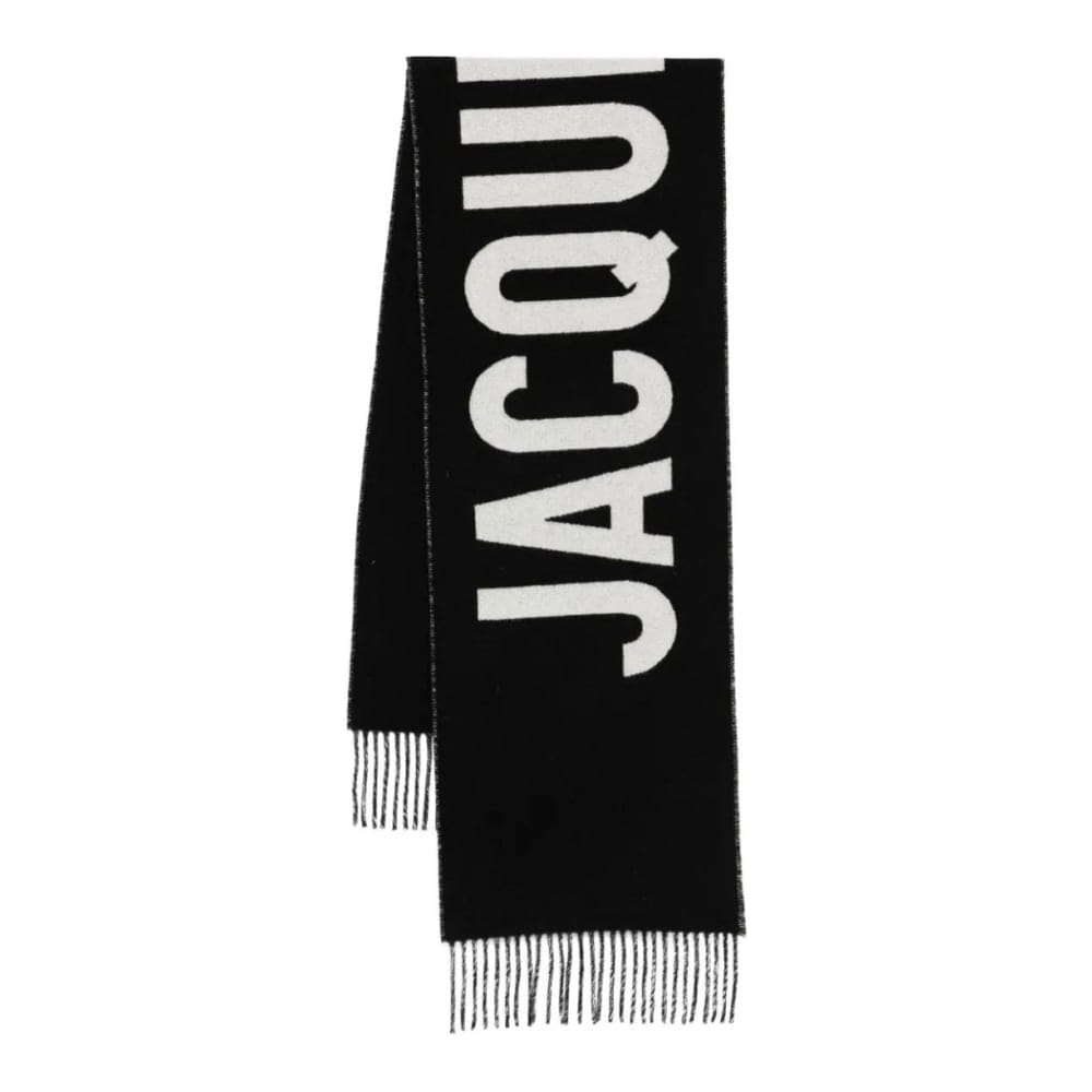 Jacquemus - Écharpe en laine 'Logo-Embroidered' pour Hommes