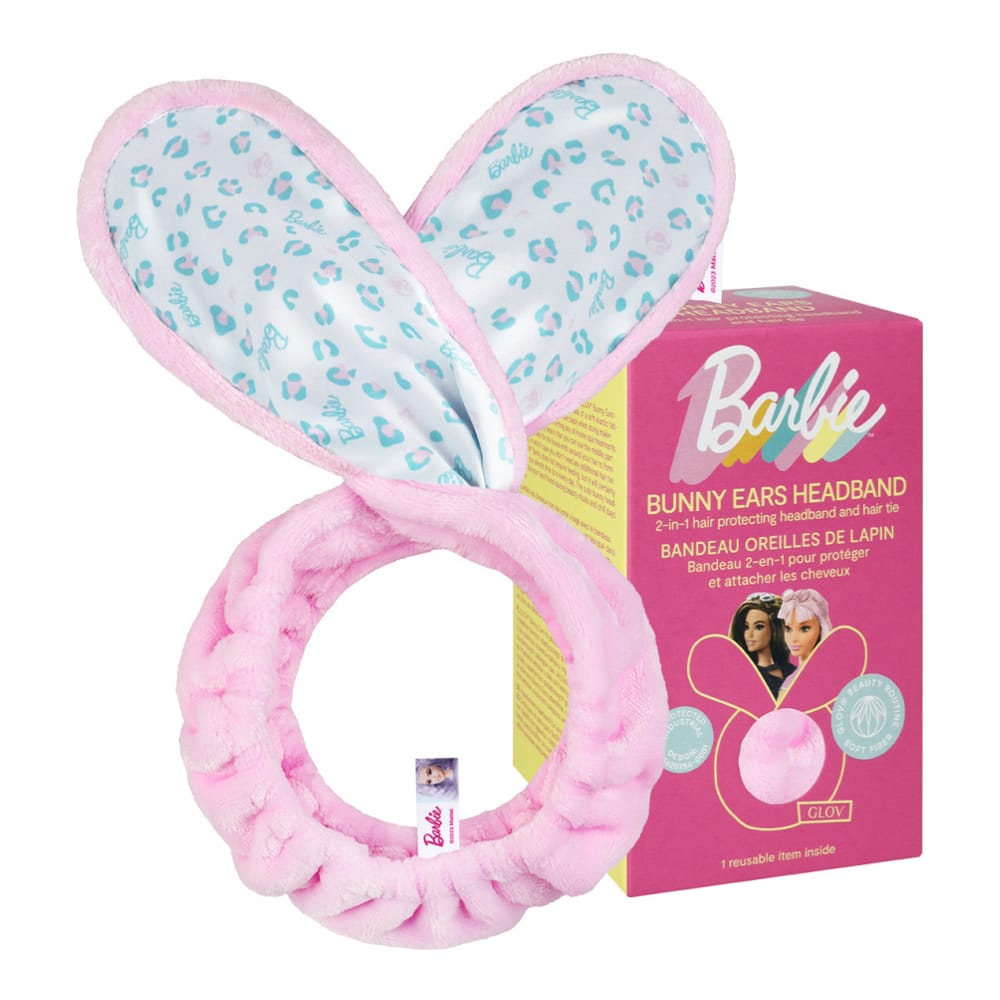 GLOV - Barbie™ ❤︎ Bunny Ears Hair Protecting Headband And Hair Tie | Blue Panther
