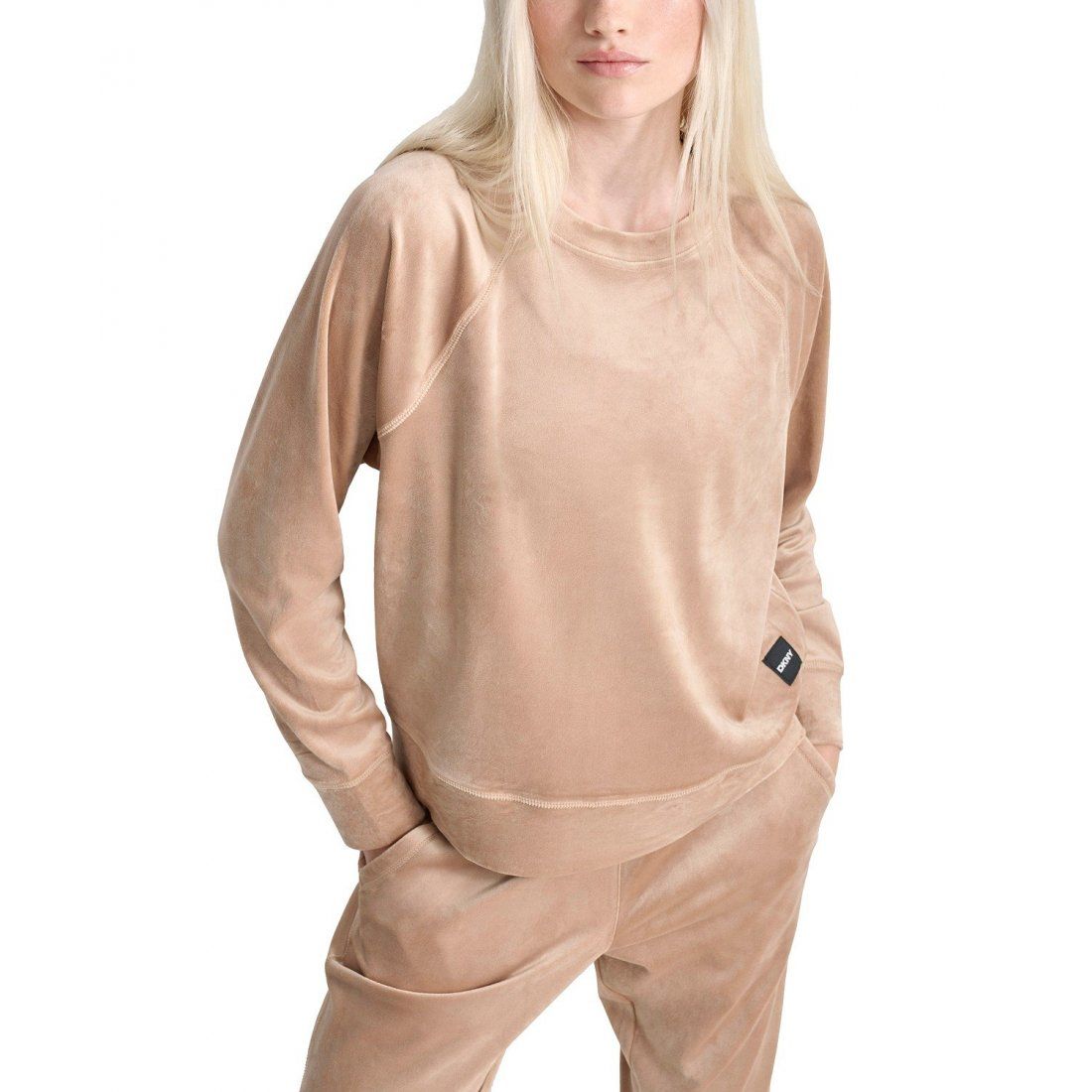 Dkny - Sweatshirt 'Platinum Velour Crewneck Sweatshirt' pour Femmes