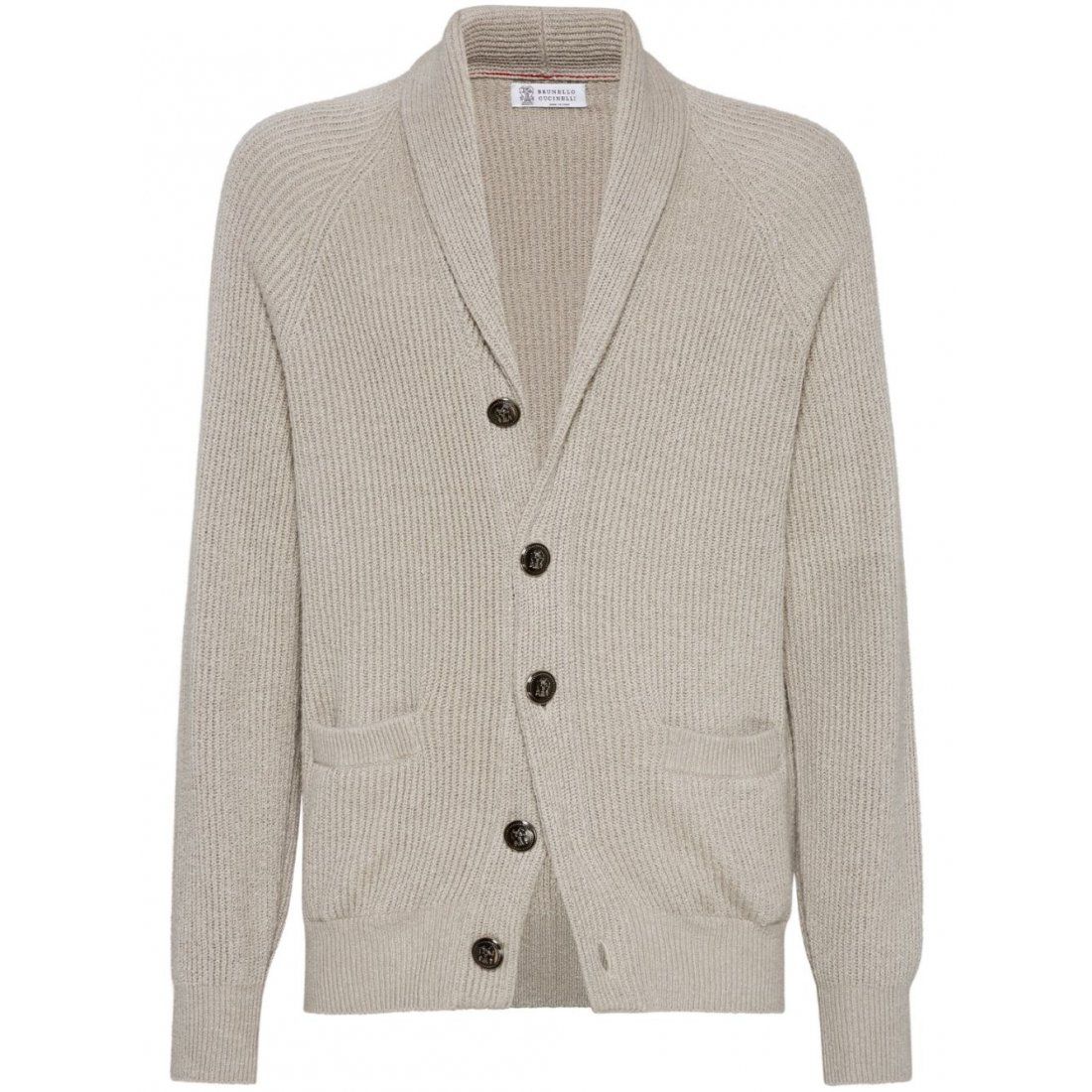 Brunello cucinelli - Cardigan 'Ribbed-Knit' pour Hommes
