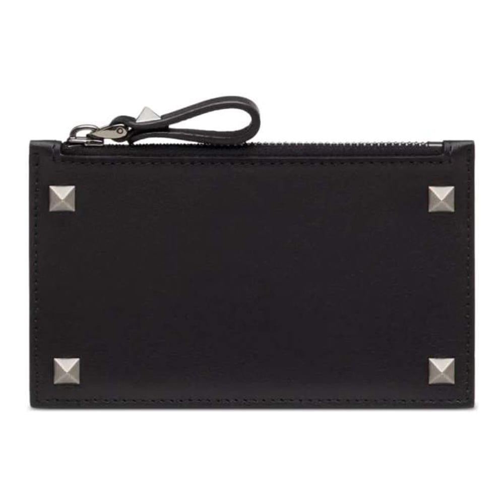 Valentino garavani - Porte-carte 'Rockstud Zip' pour Hommes