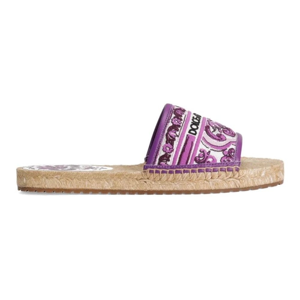 Dolce&gabbana - Espadrille Sandales 'Maiolica-Print' pour Femmes