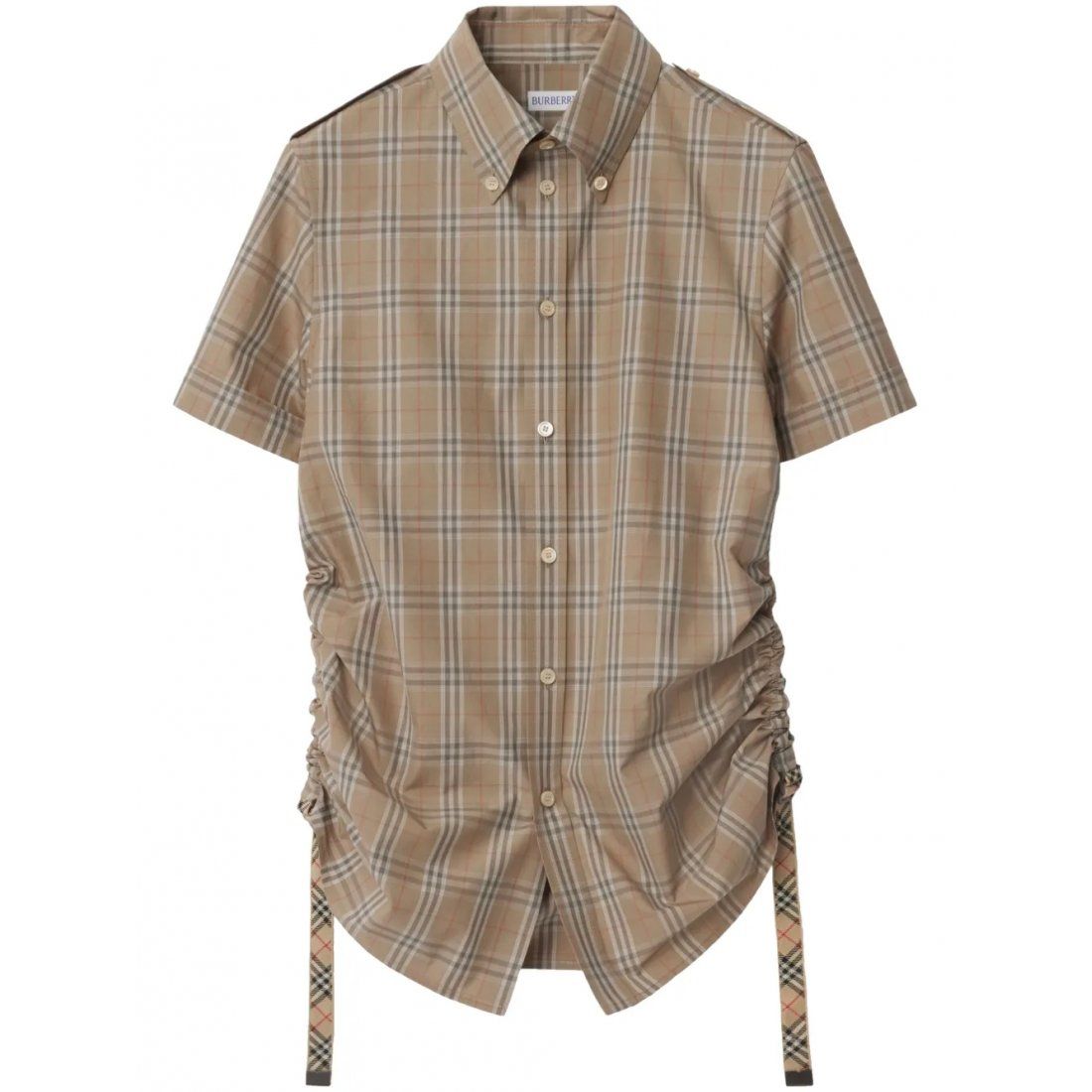 Burberry - Chemise à manches courtes 'Checkered' pour Femmes