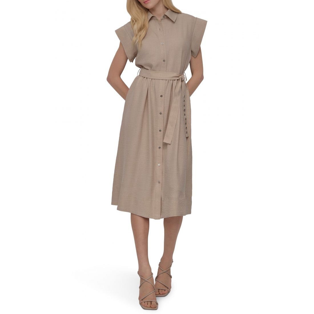 Dkny - Robe chemise 'Tie Waist' pour Femmes