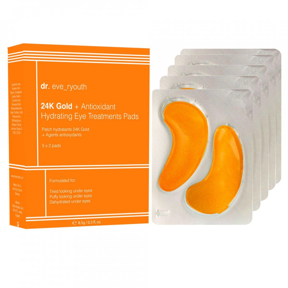 Dr. eve_ryouth - Disques yeux '24K Gold + Antioxidant Hydrating' - 10 Pièces