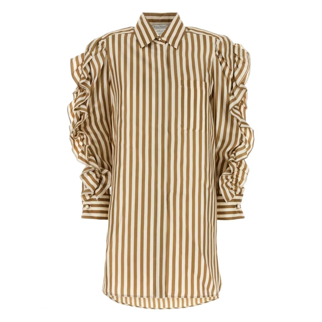 Max mara - Robe chemise 'Manna Striped Ruffled' pour Femmes