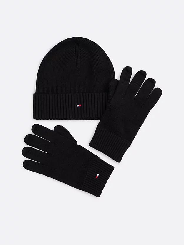 Tommy hilfiger - M's FLAG PIMA COTTON BEANIE & GLOVES