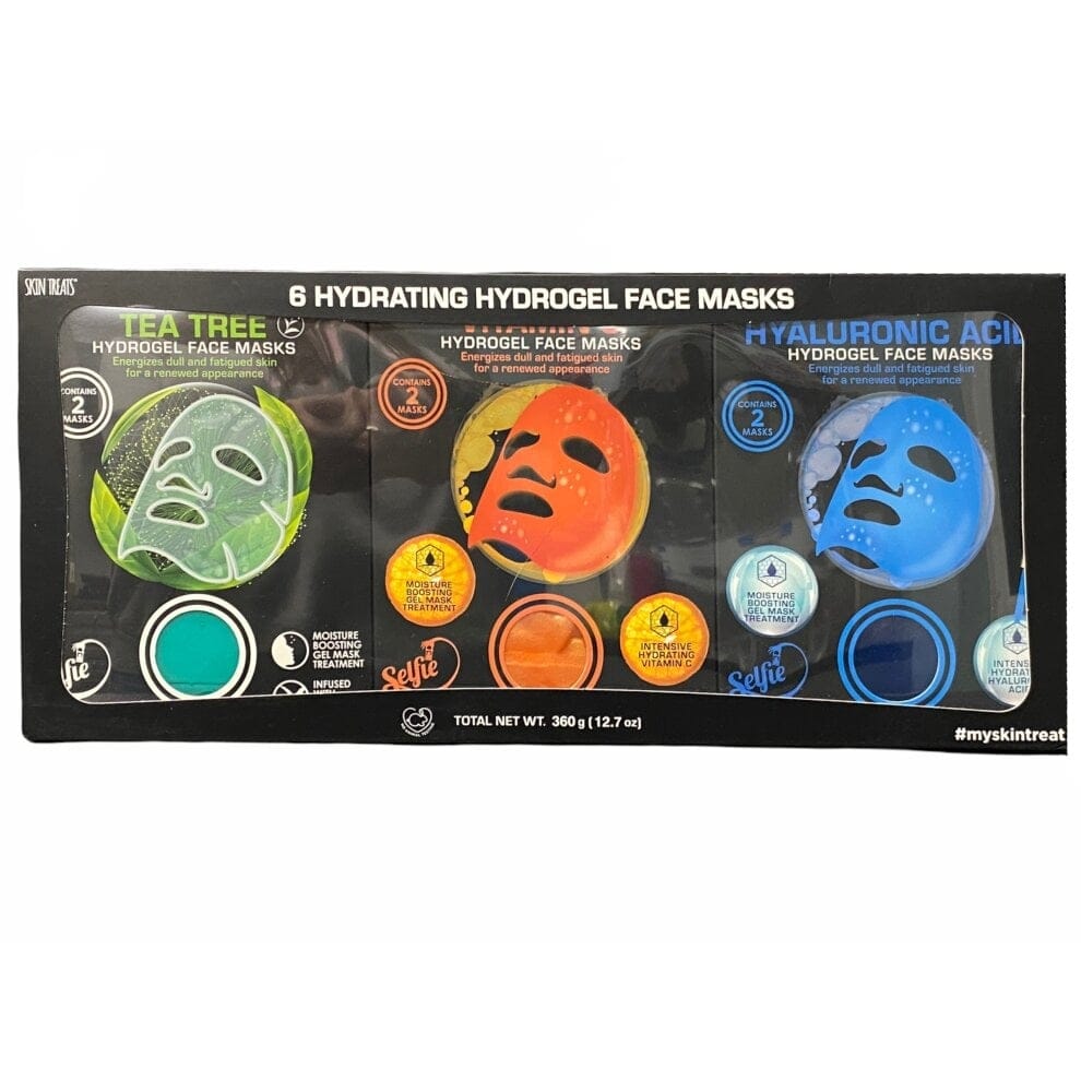 Skin treats - Set de masques 'Hydrating Hydrogel' - 60 g, 6 Pièces