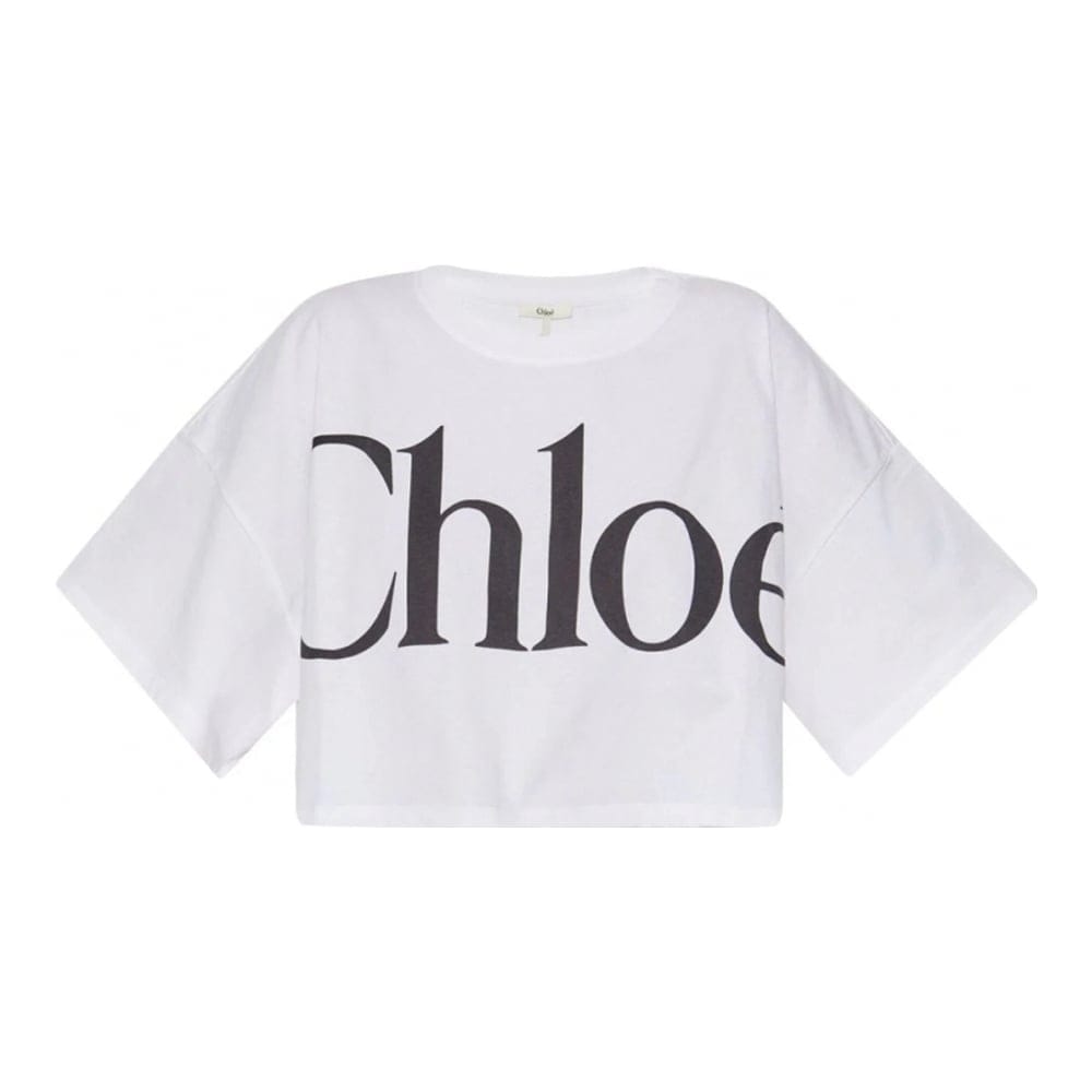 Chloé - "T-Shirt court 'Logo-Print' pour Femmes"