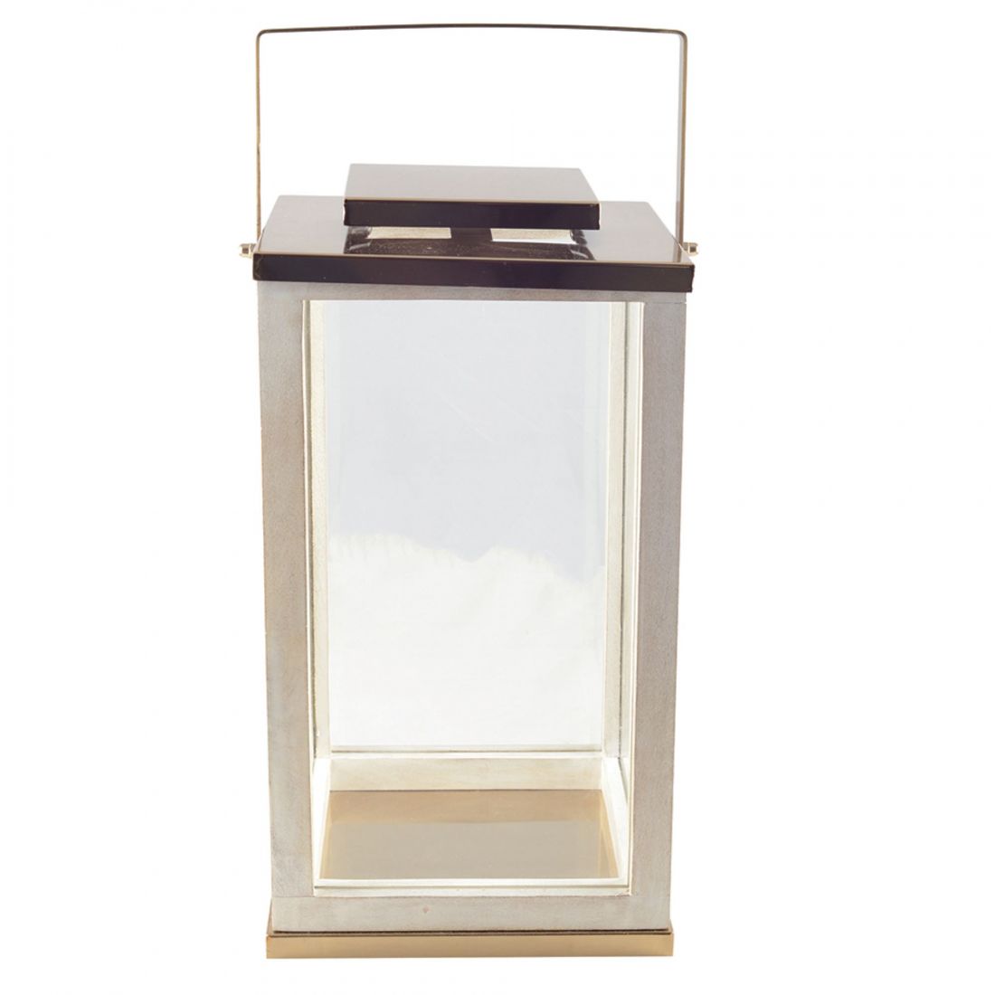 Aulica - Lanterne Carrée En Verre Petit Modèle 25x25x47cm