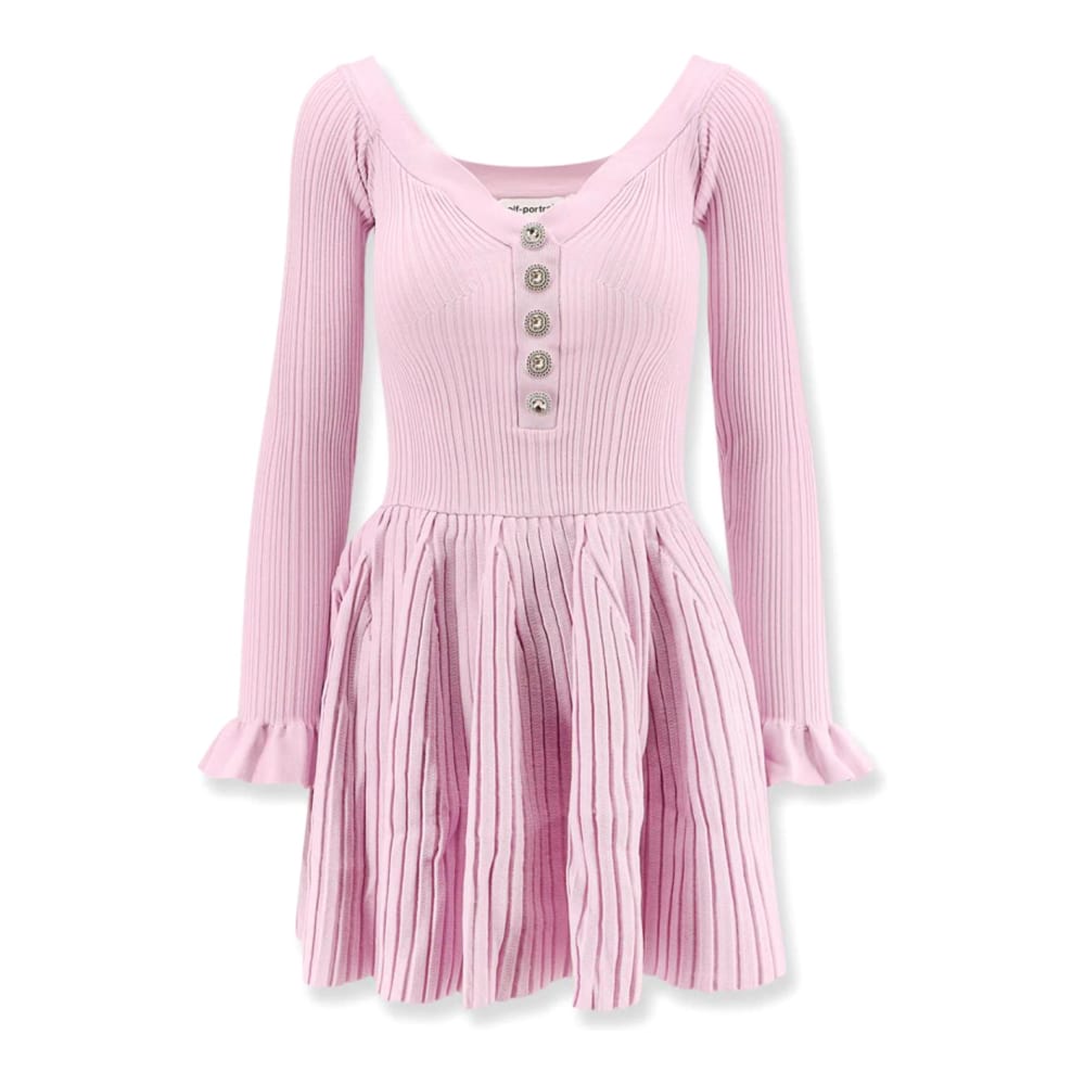 Self portrait - Robe à manches longues 'Ribbed Knit' pour Femmes