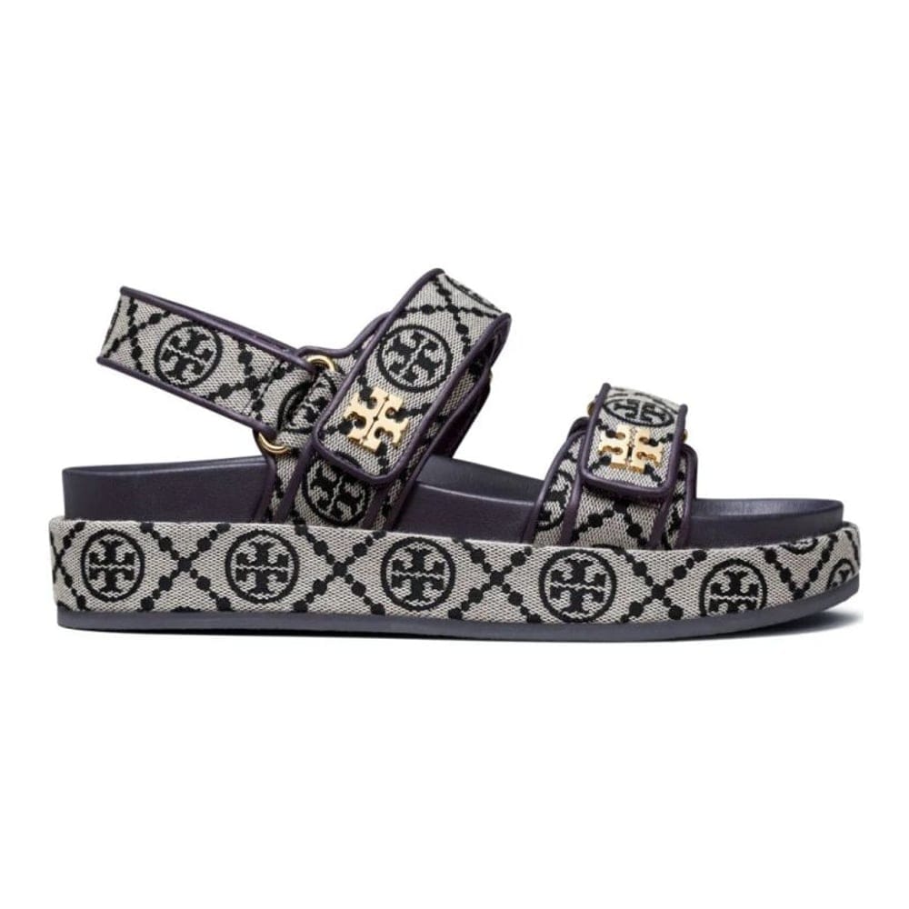Tory burch - Sandales à semelle plateforme 'Kira Sport Monogram' pour Femmes