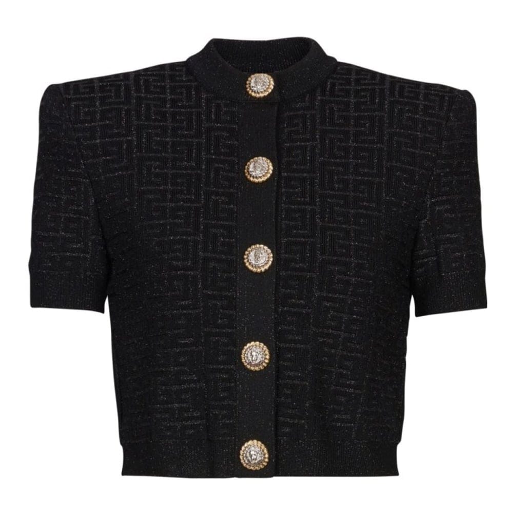 Balmain - Cardigan à manches courtes 'PB Labyrinth' pour Femmes