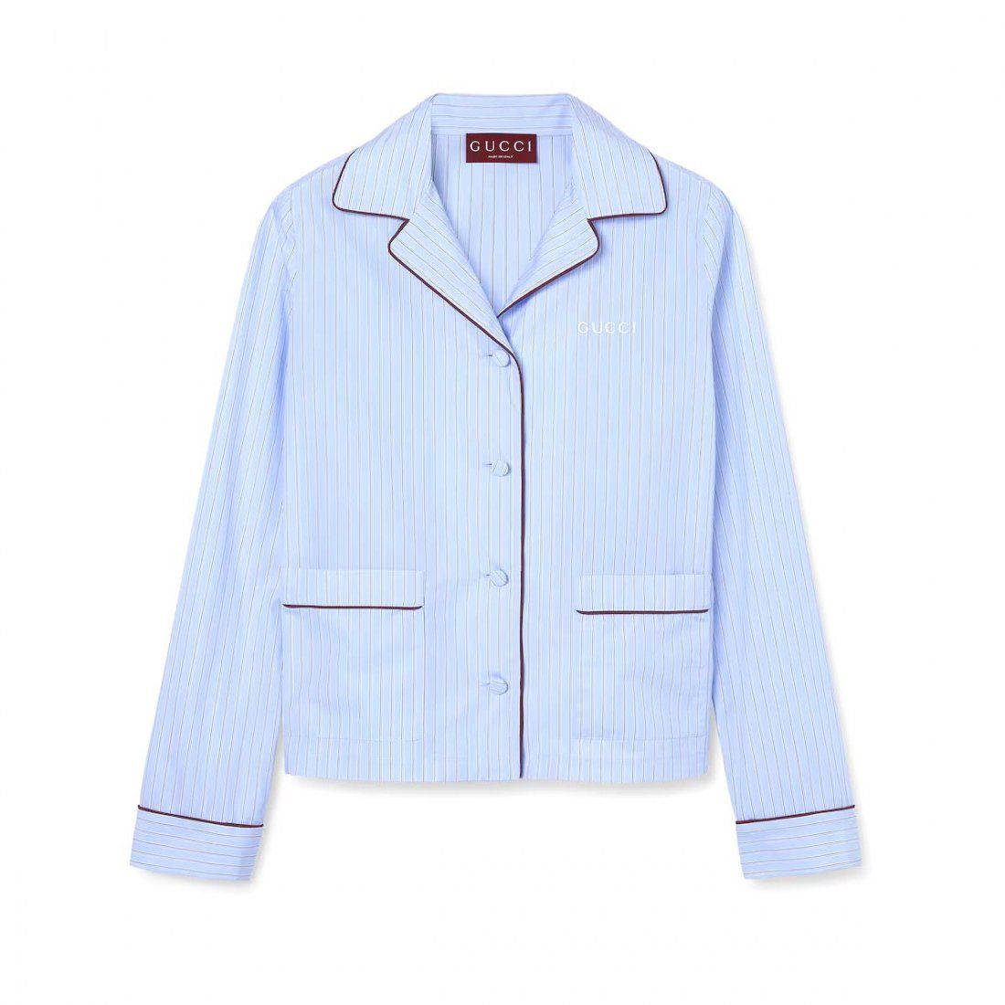 Gucci - Chemise 'Striped With Embroidery' pour Femmes