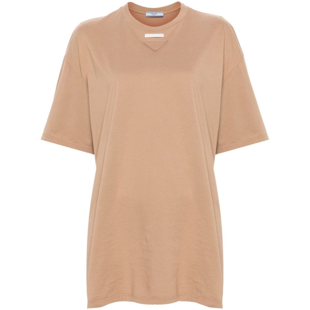 Prada - T-shirt 'Triangle-Logo' pour Femmes