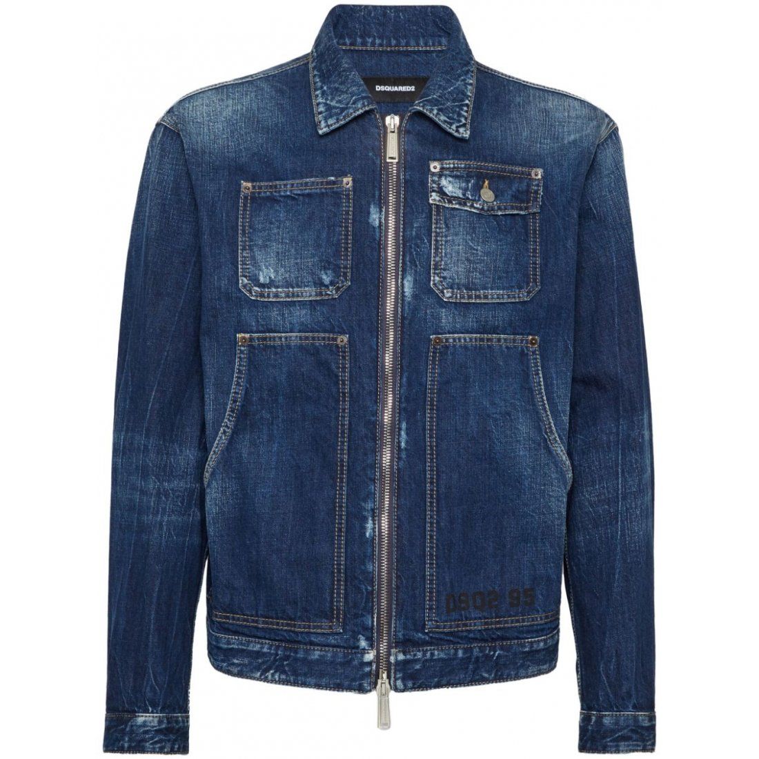 Dsquared - Veste en jeans 'Zippered' pour Hommes