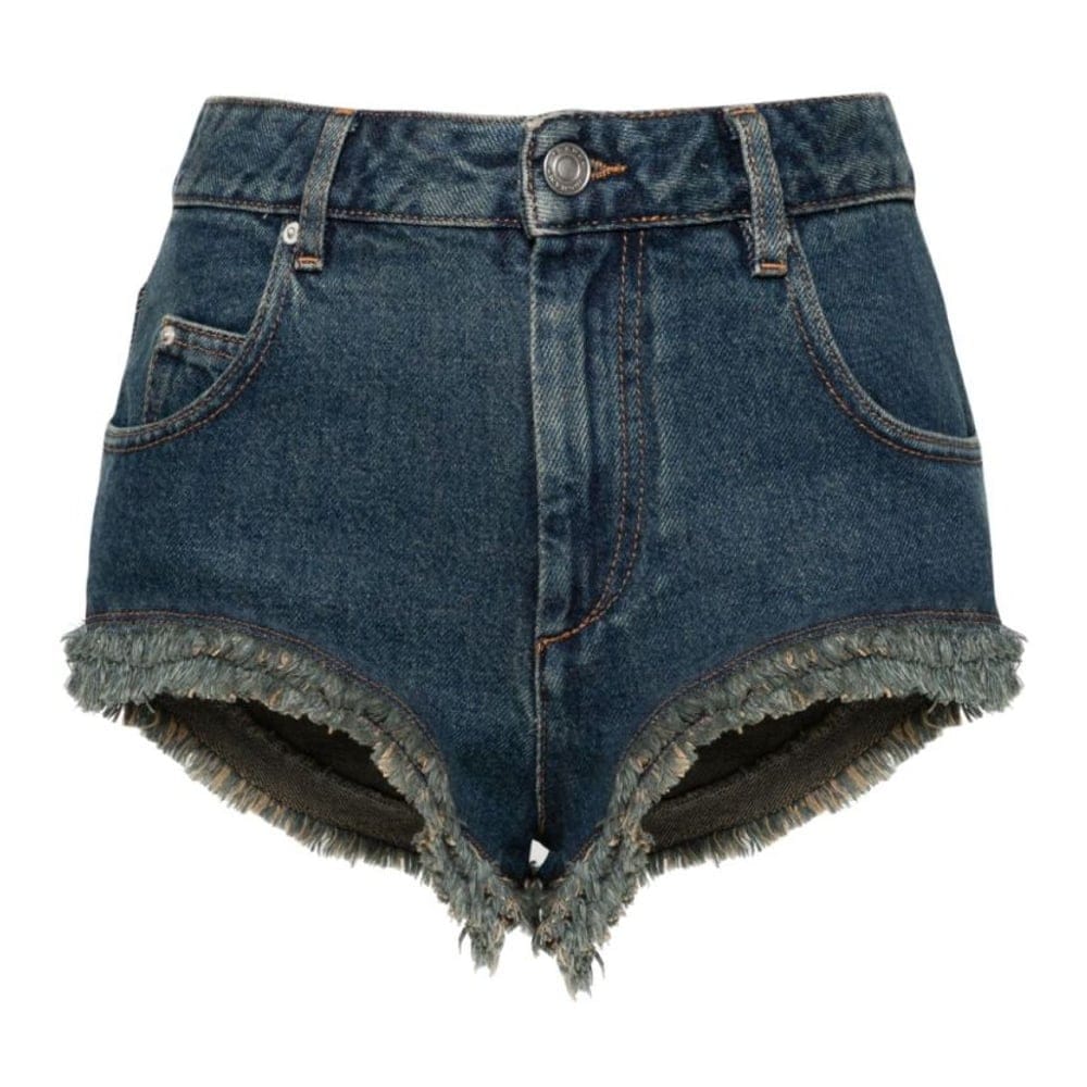 Isabel marant - Short en jean 'Eneidao Frayed' pour Femmes