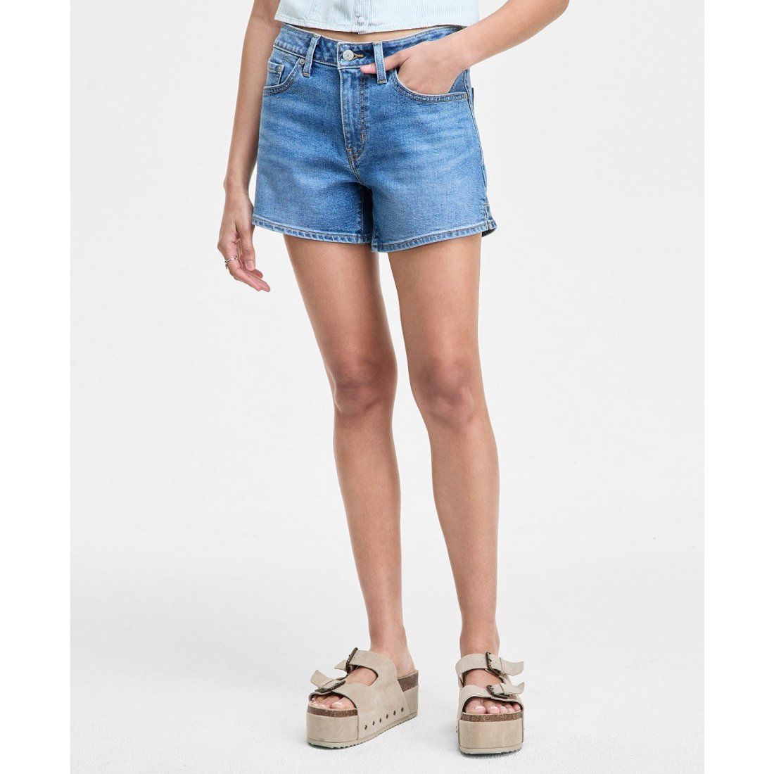 Levi's - Short en jean 'Mid-Rise A-Line' pour Femmes