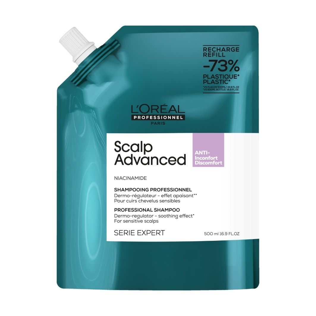 L'oréal professionnel - Recharge de shampoing 'Scalp Advanced Anti-Discomfort Dermo-Regulator' - Cuir chevelu sensible, 500 ml