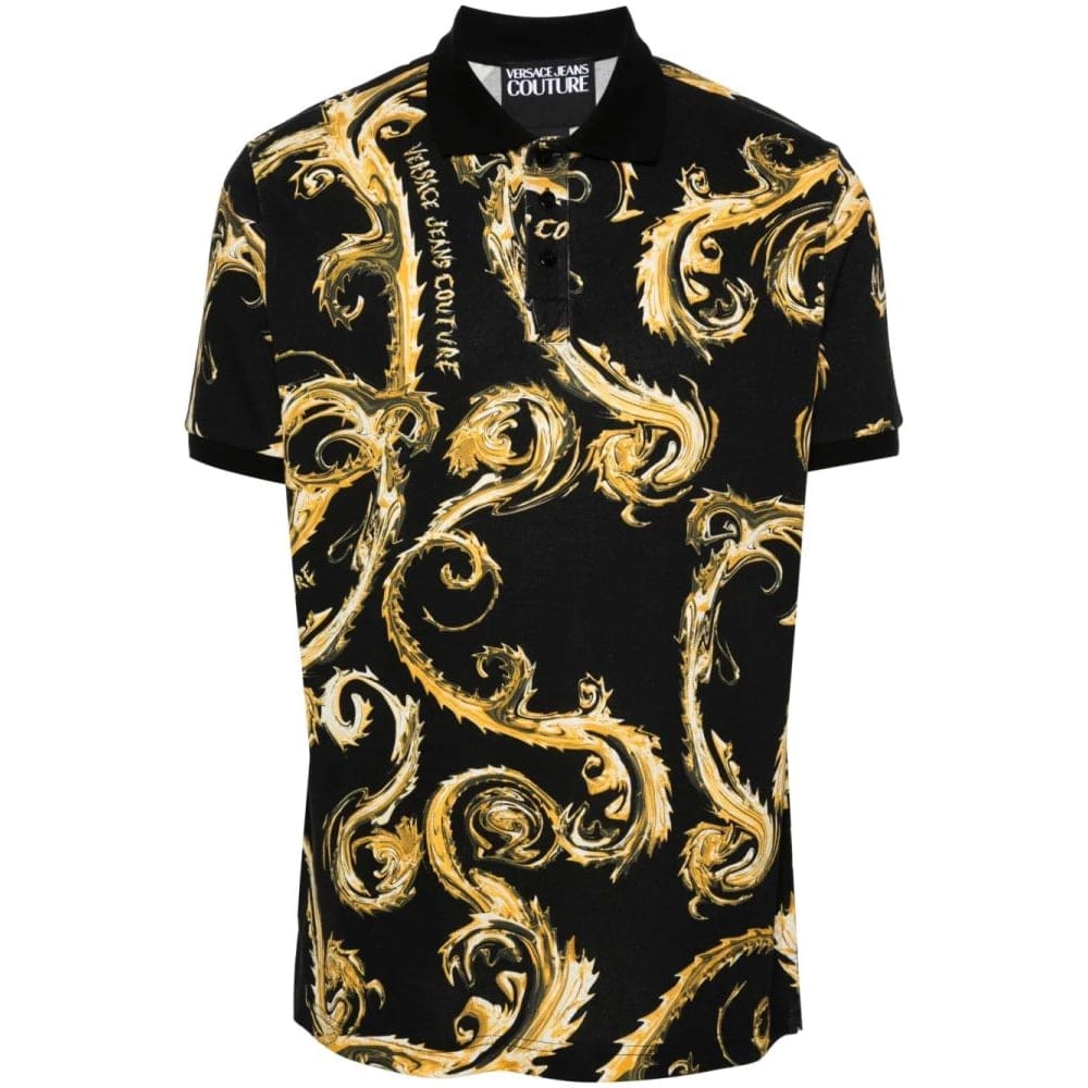 Versace jeans - Polo 'Barocco-Print' pour Hommes