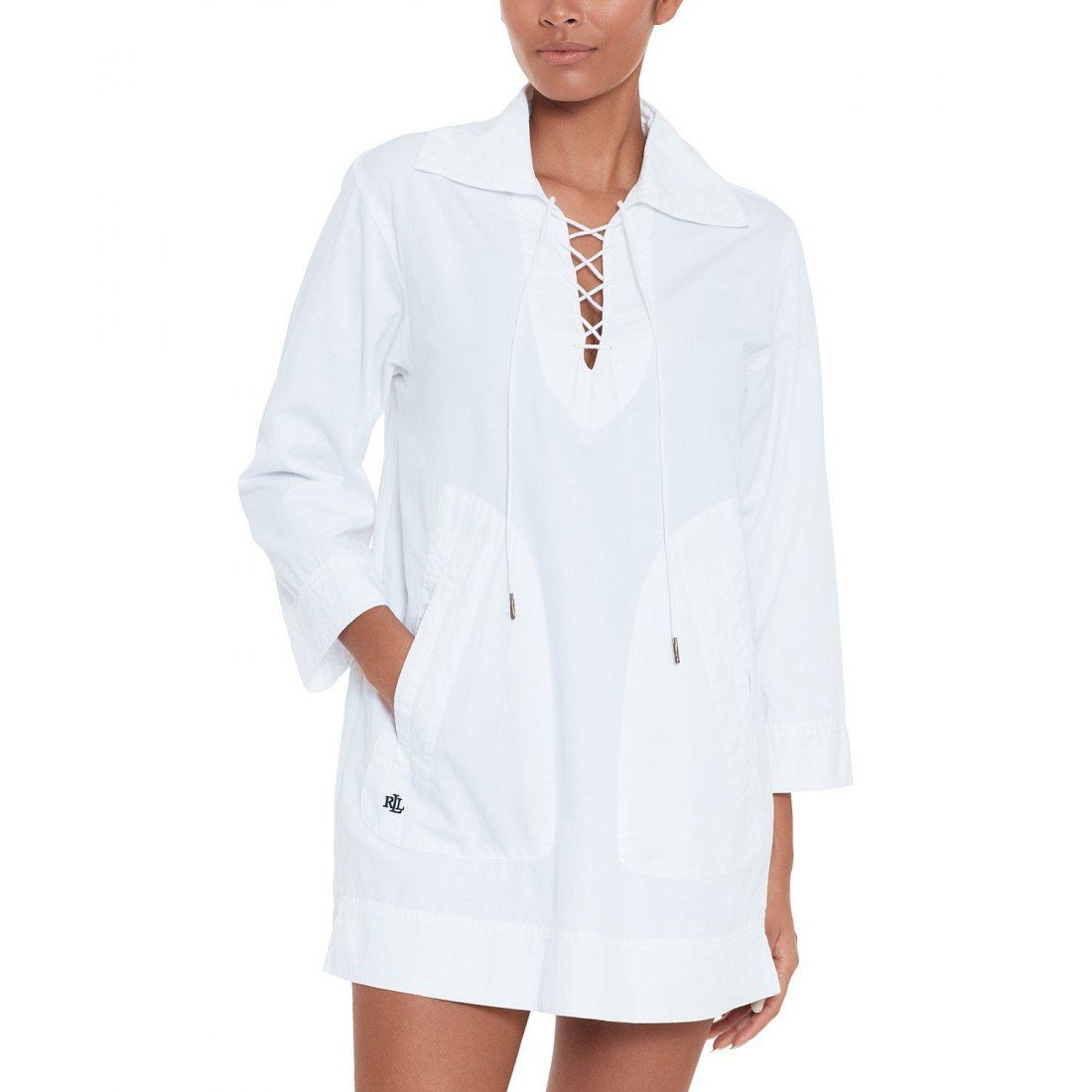Lauren ralph lauren - 'Lace-Up Tunic Cover-Up' pour Femmes