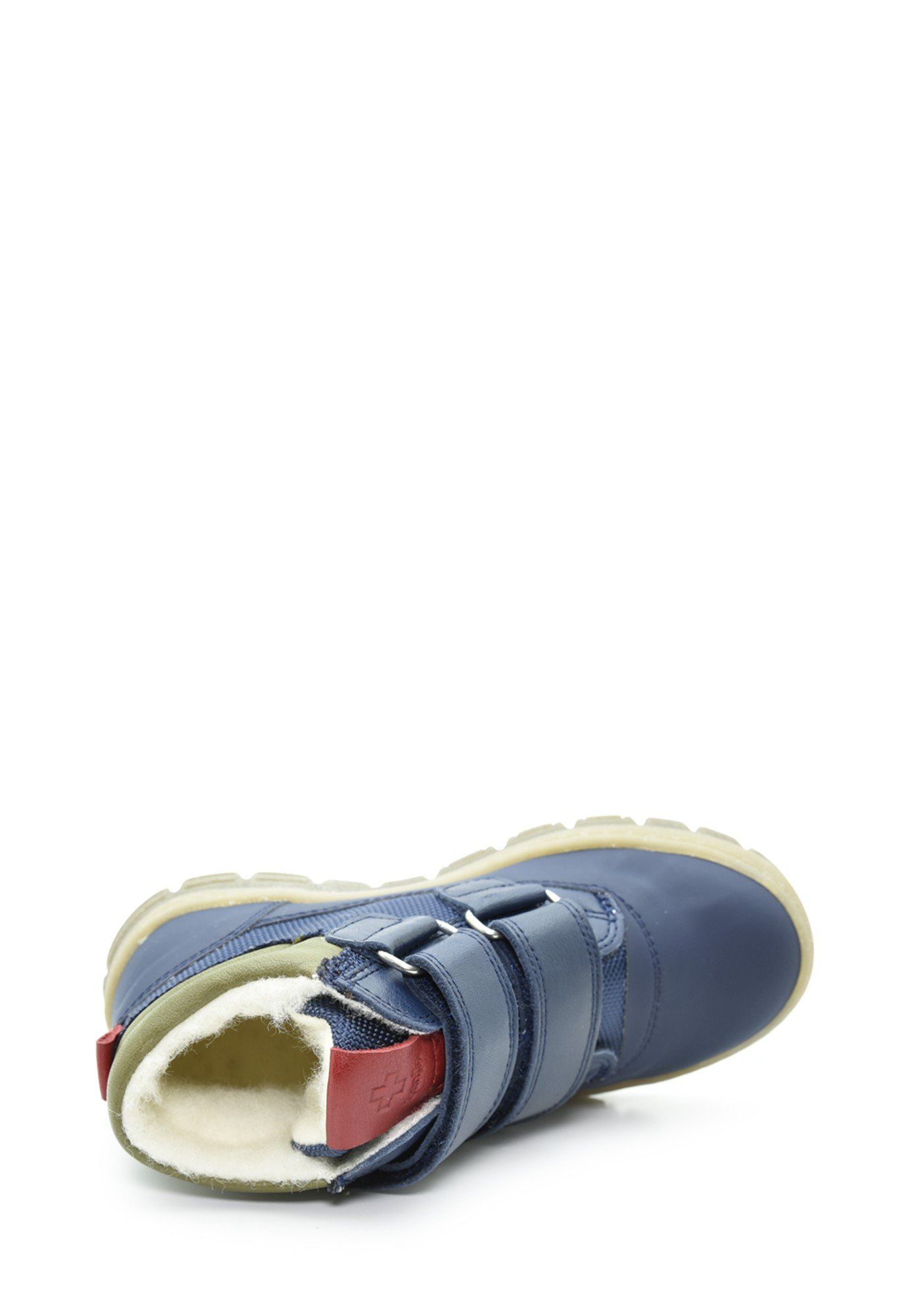 Benjie - Arosa velcro Fourrée TEX Enfant Bleu marine Vert
