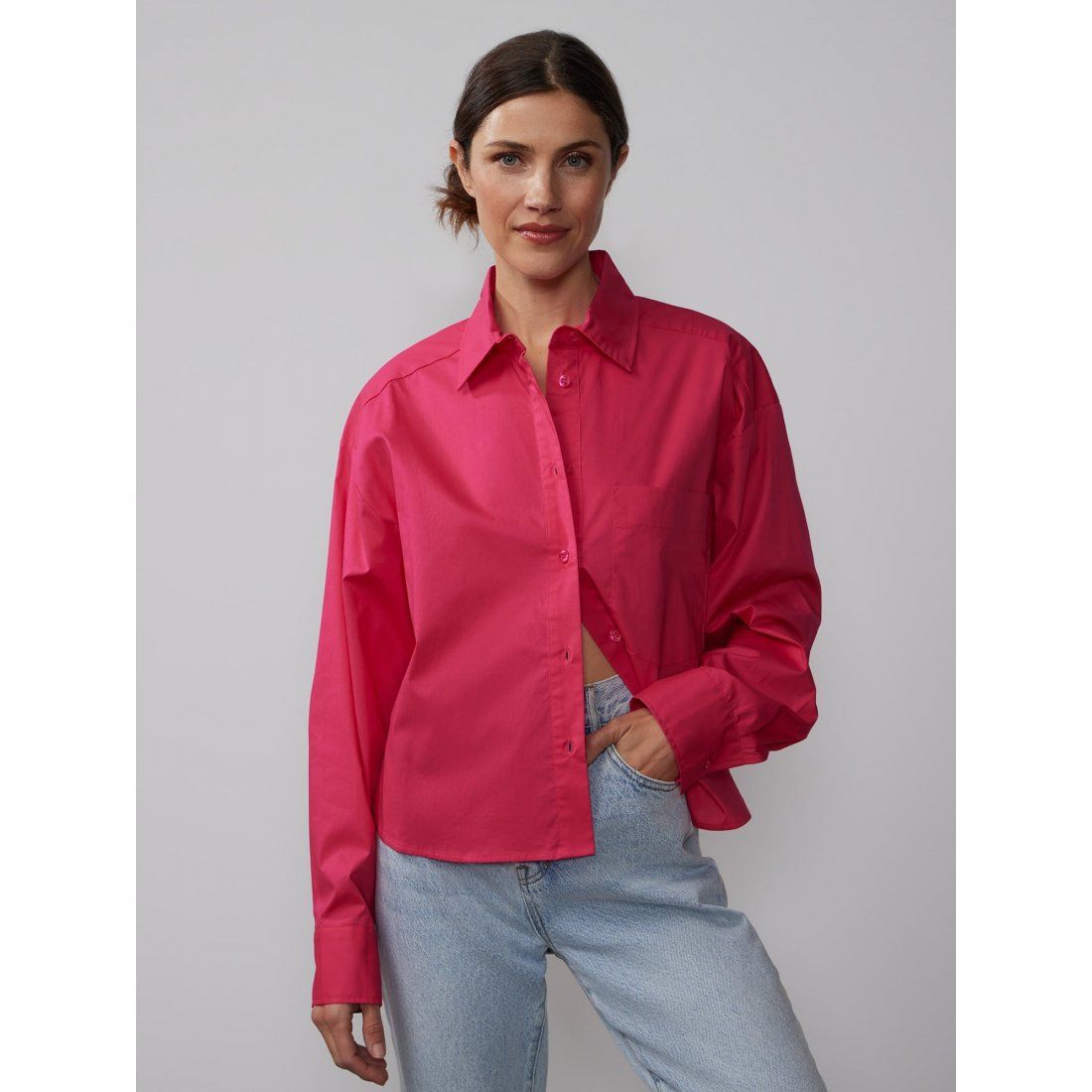 New York & Company - Chemise 'Long Sleeve Boxy Button Down' pour Femmes