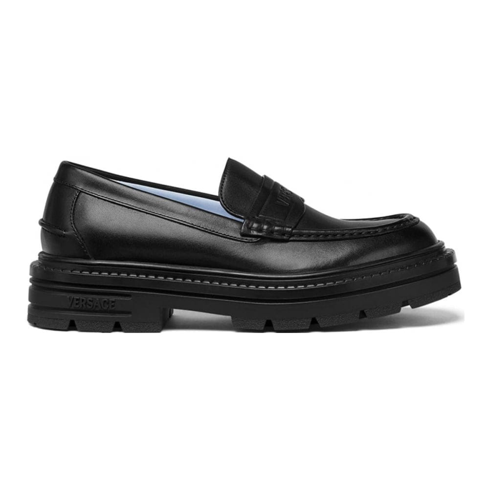 Versace - Mocassins 'Logo-Embossed' pour Hommes