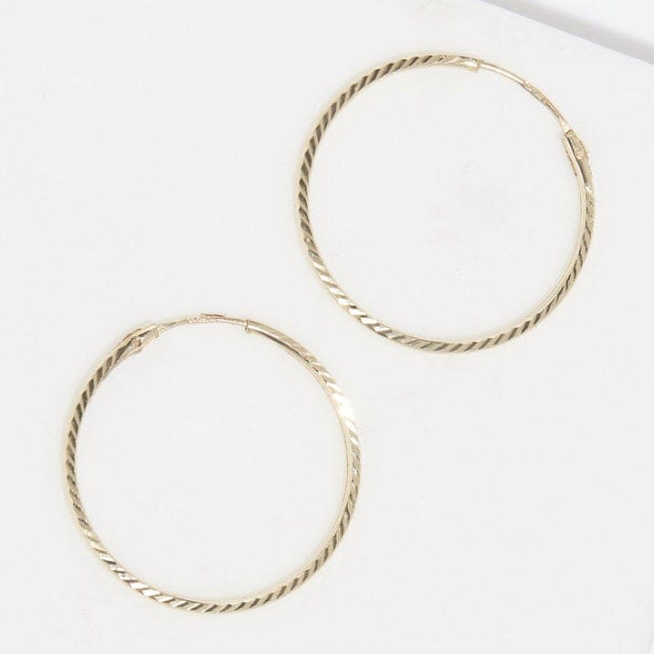 L'instant d'or - Boucles d'oreilles 'Créoles Twistées' pour Femmes