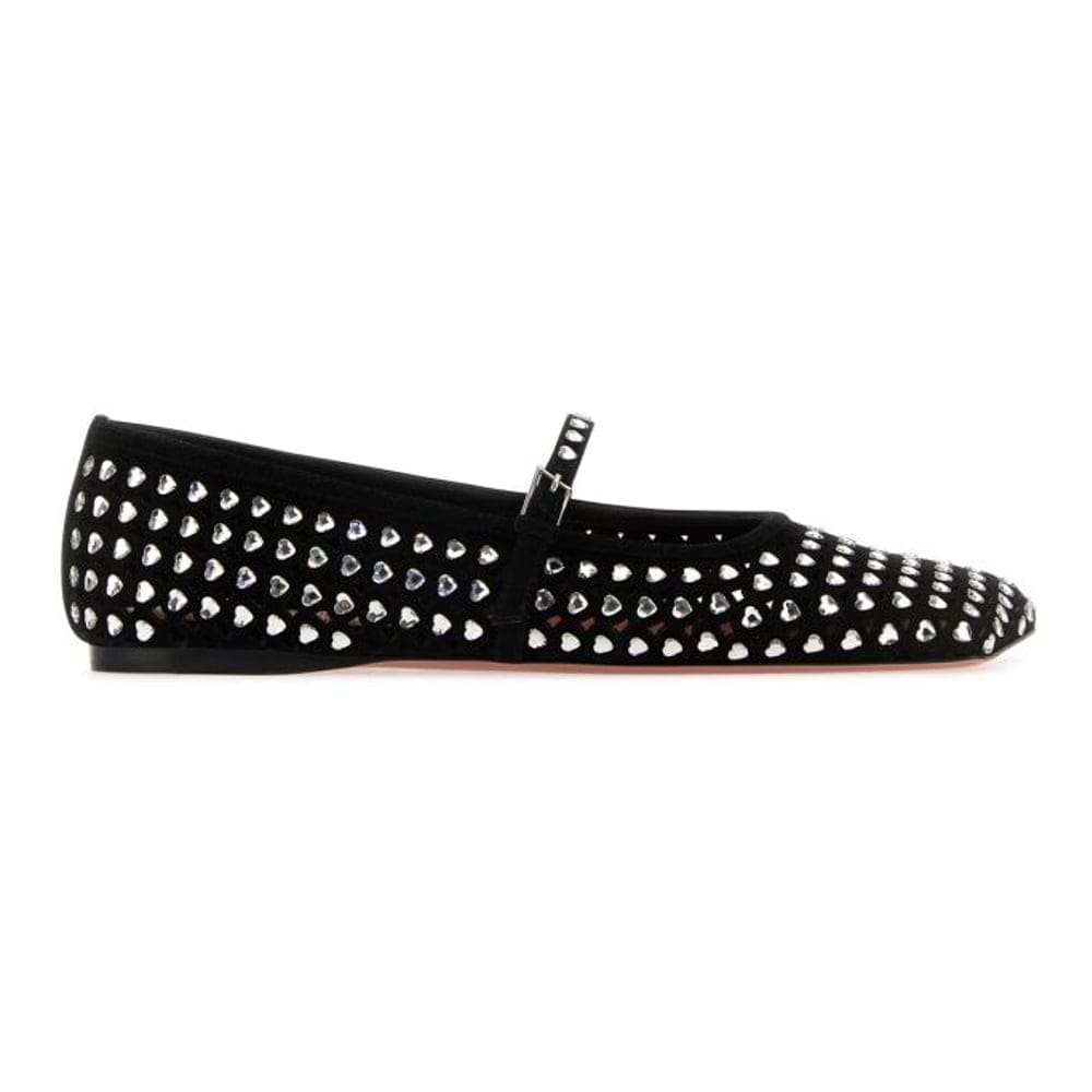 Amina muaddi - Ballerines 'Ane Crystal Heart' pour Femmes
