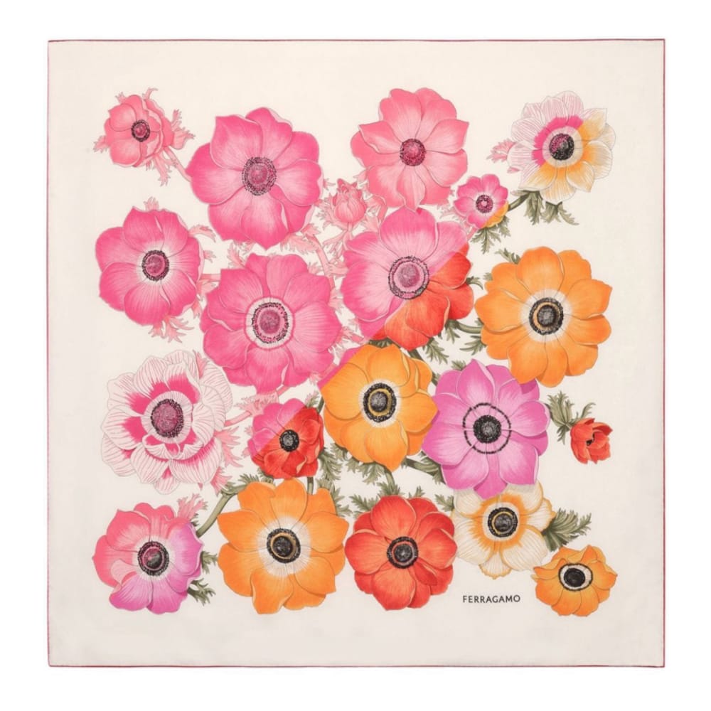 Ferragamo - Foulard 'Anemone-Print' pour Femmes