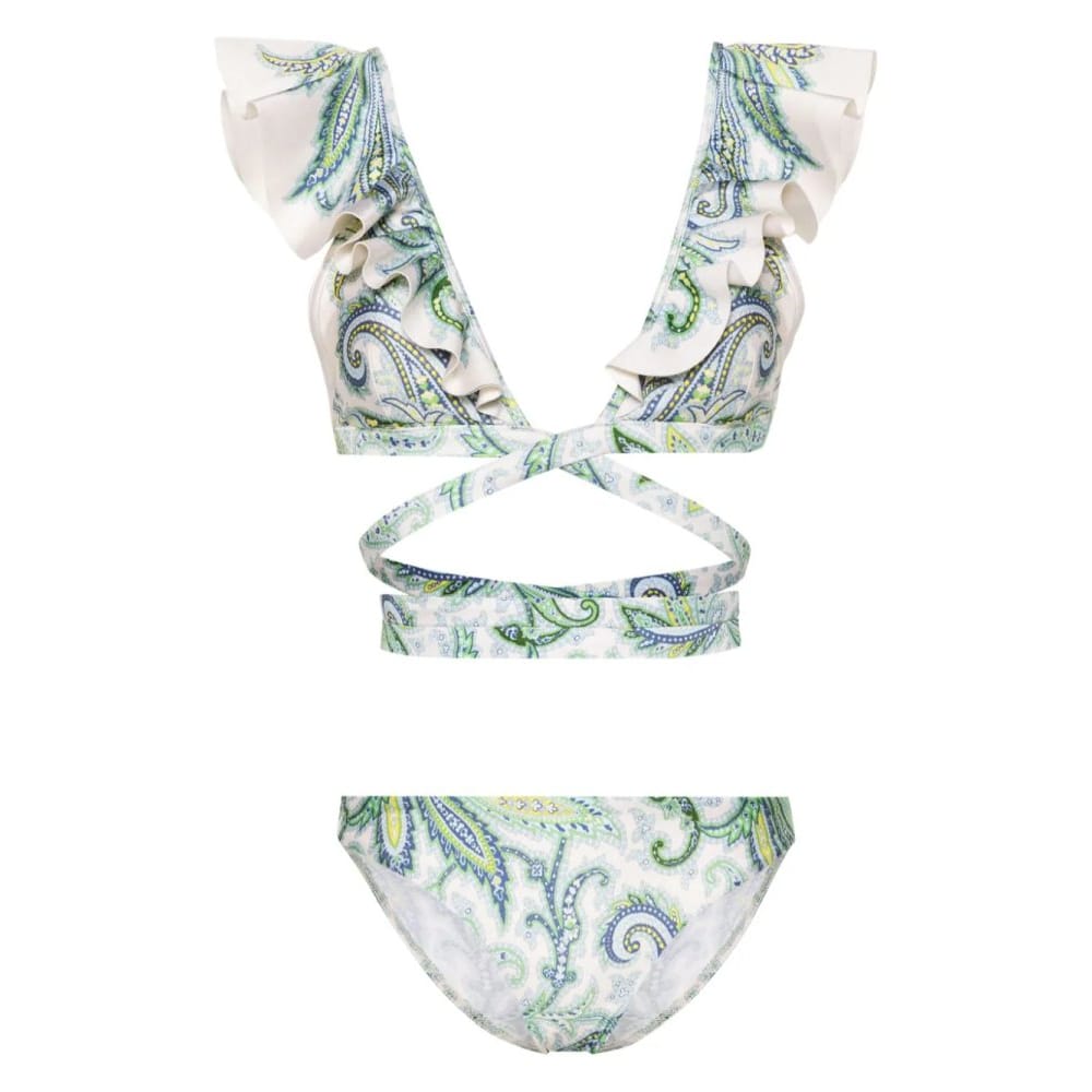 Zimmermann - Bikini 'Ottie Ruffled Wrap' pour Femmes