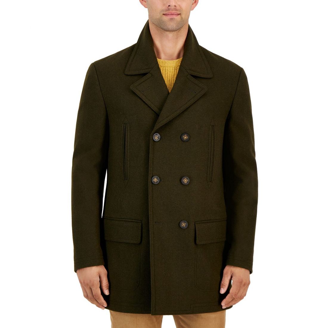Michael kors - 'Classic Fit Double-Breasted Wool Blend Peacoats' pour Hommes