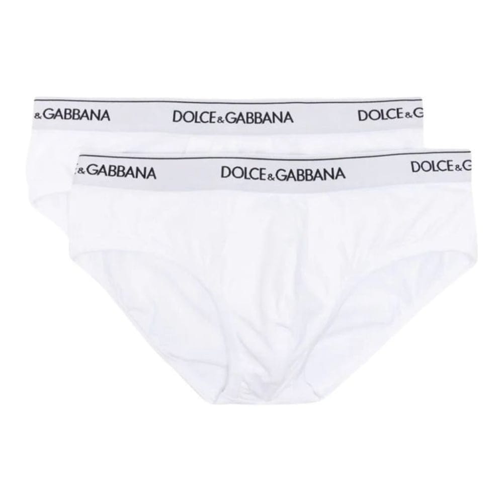 Dolce&gabbana - Slip 'Logo-Waistband' pour Hommes - 2 Pièces