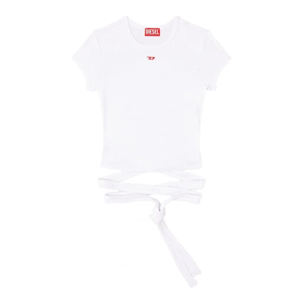 Diesel - T-shirt 'T-Bunny-Tail Knot-Detail' pour Femmes