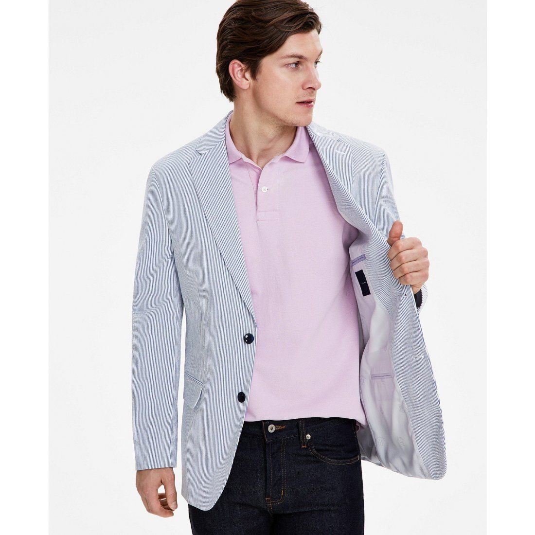 Tommy hilfiger - 'Modern-Fit Seersucker Sport Coat' pour Hommes