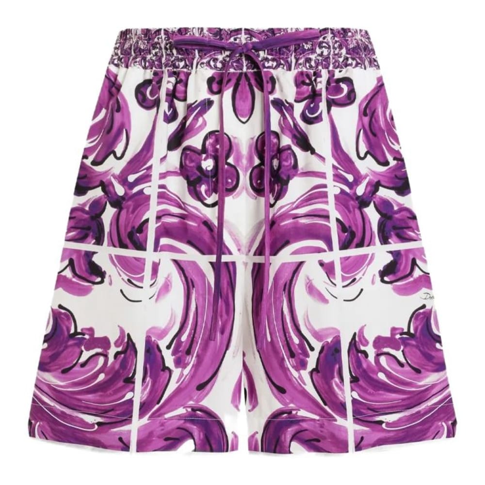 Dolce&gabbana - Short 'Mosaic-Print' pour Femmes