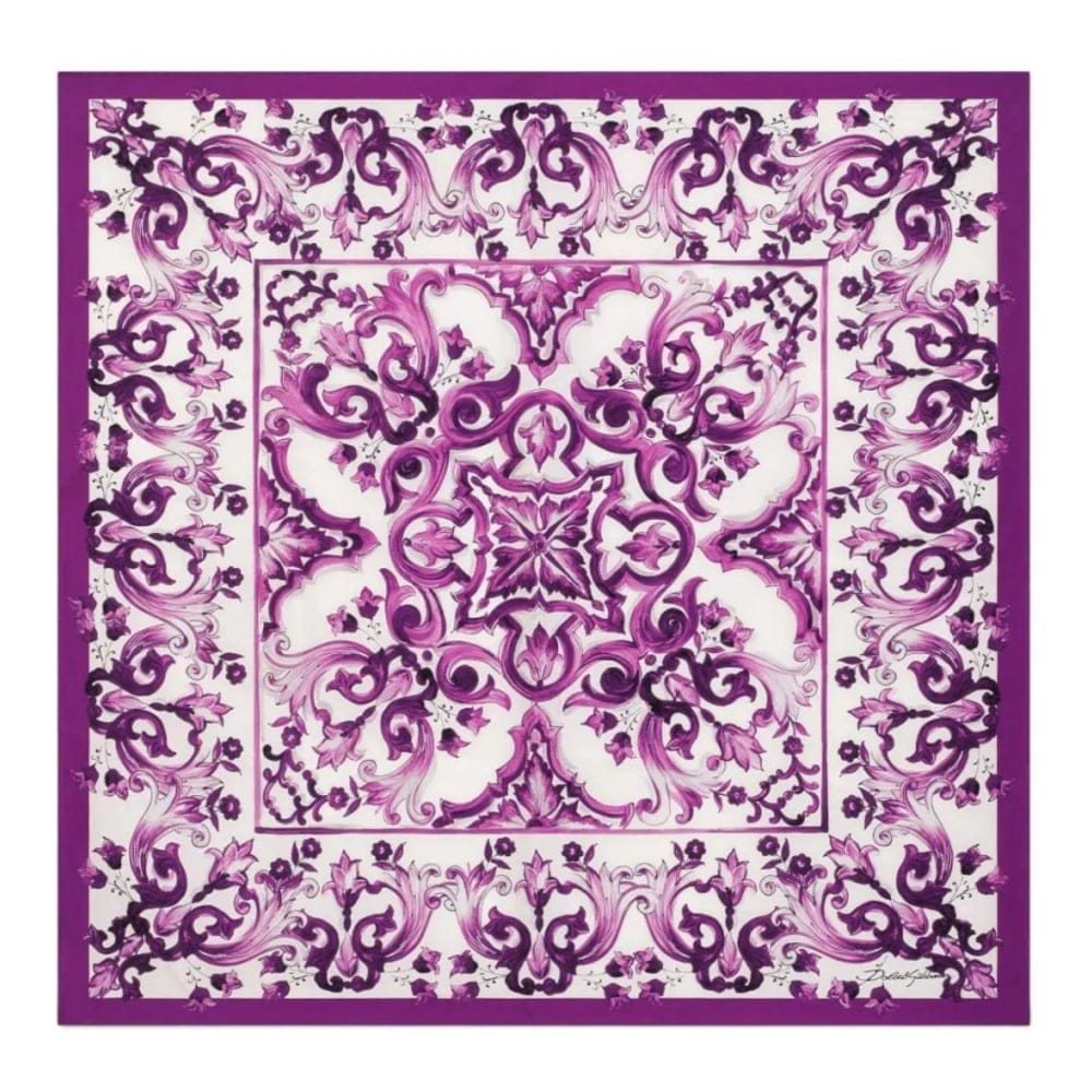 Dolce&gabbana - Foulard en soie 'Majolica-Print' pour Femmes