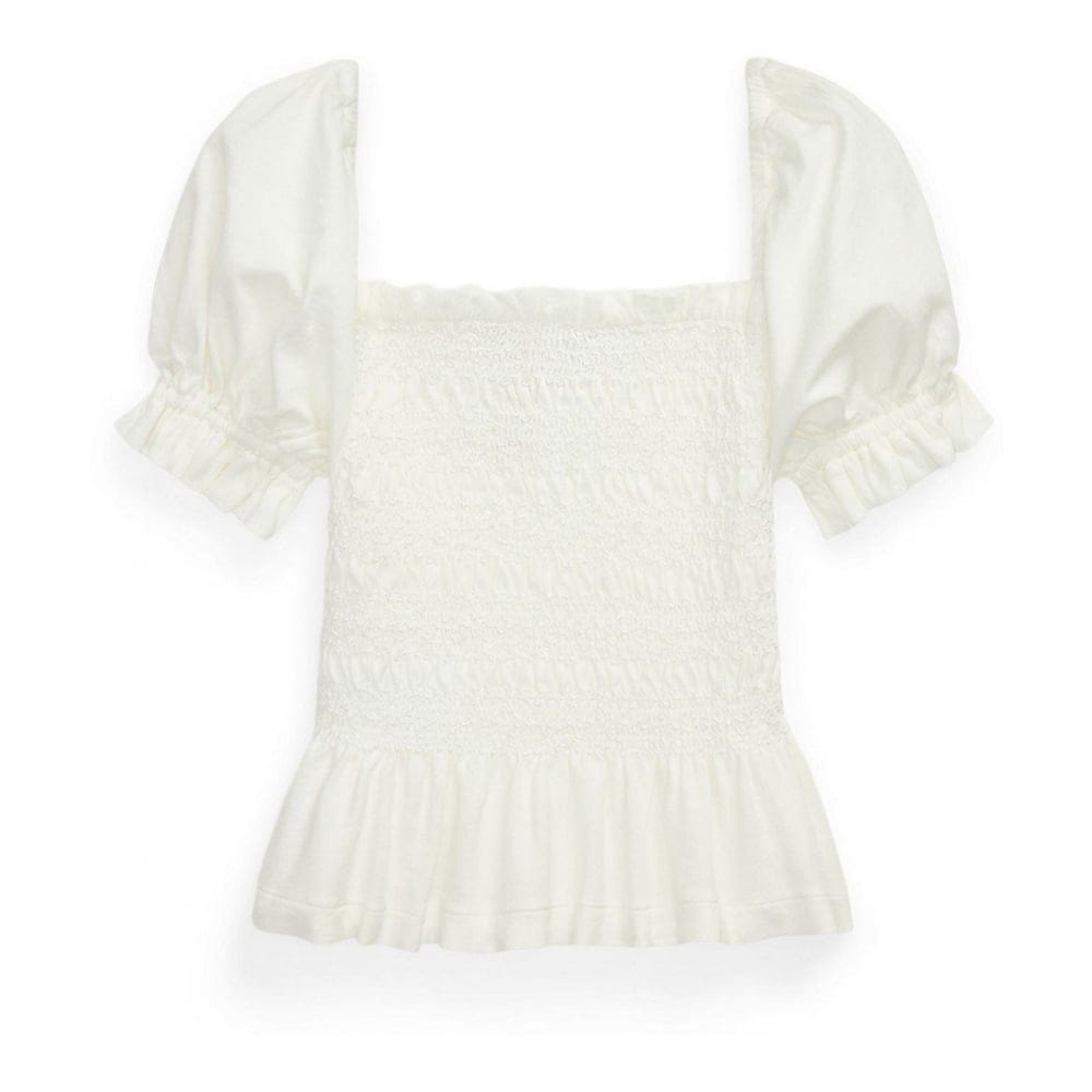 Polo ralph lauren - 'Smocked Jersey Peplum Top' pour Bambins & petites filles