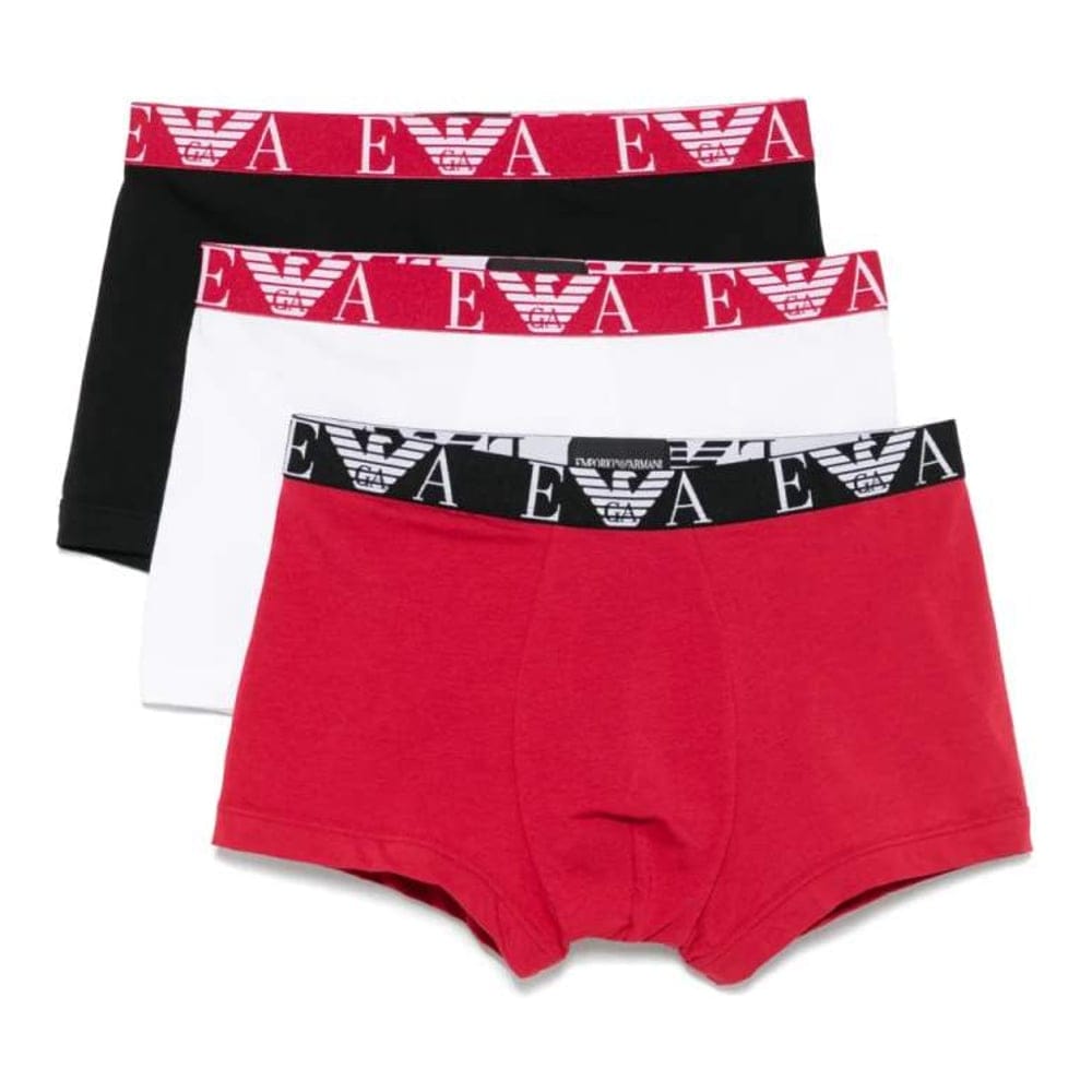 Emporio armani - Boxer 'Logo-Waistband' pour Hommes - 3 Pièces