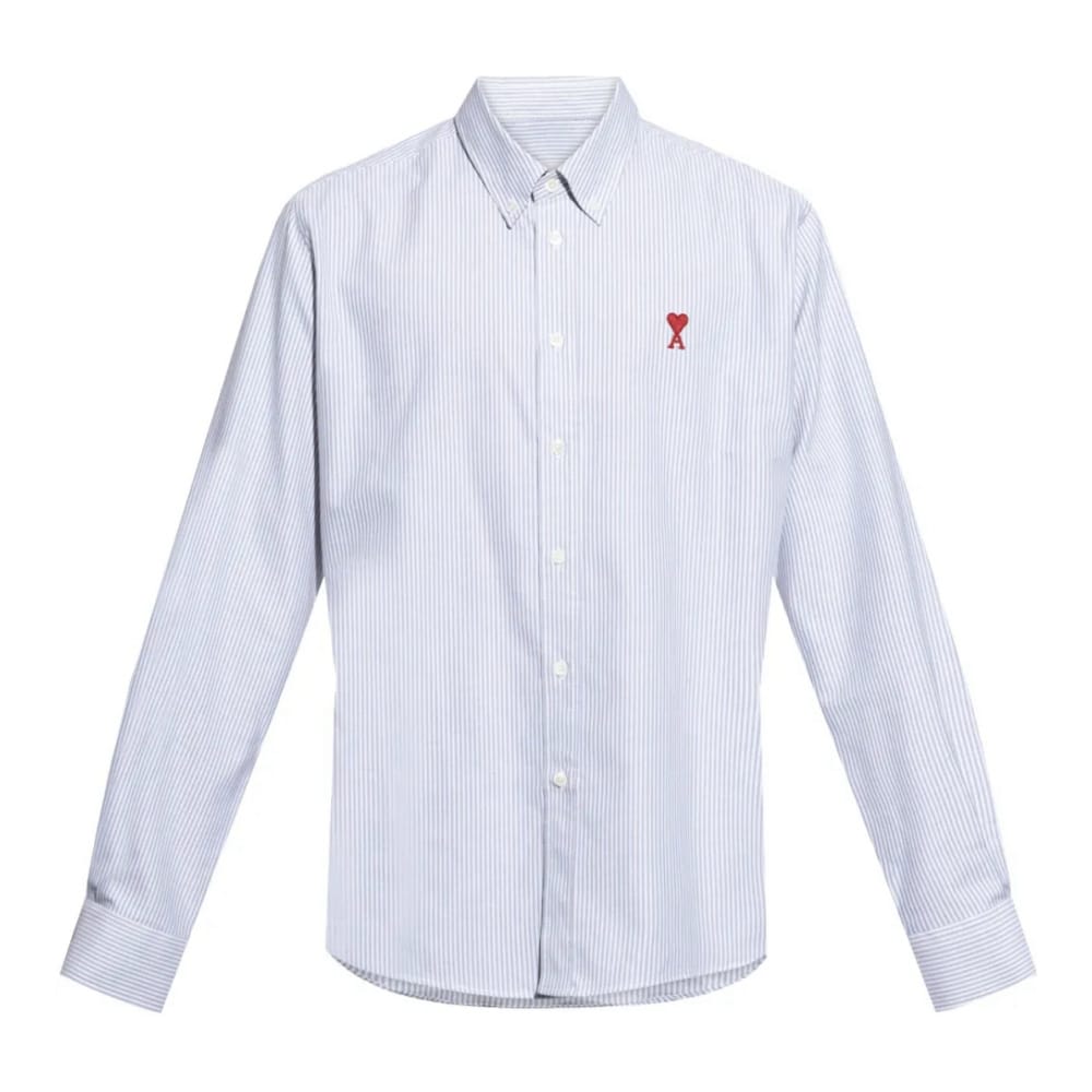 Ami paris - Chemise 'Logo-Embroidered' pour Hommes
