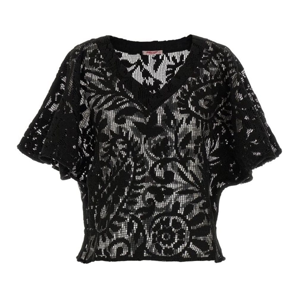 105726 - "Blouse à manches courtes 'Macramé' pour Femmes"