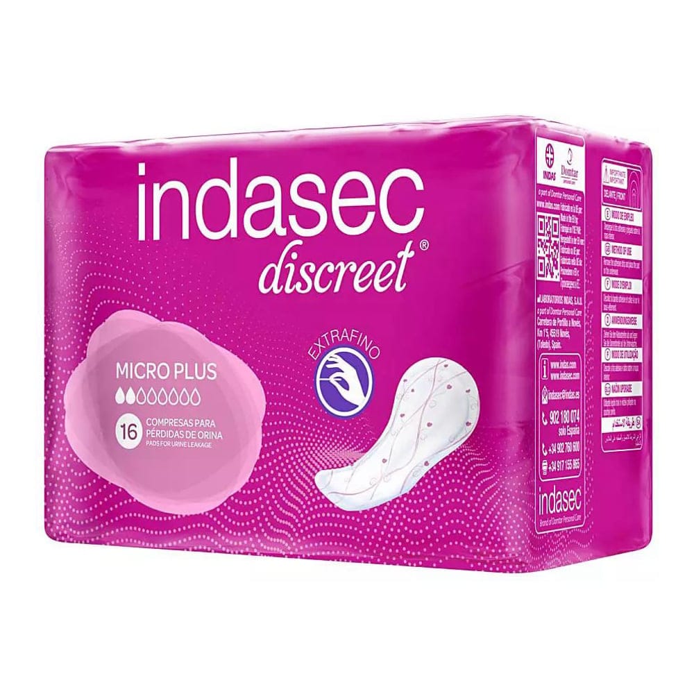 Indasec - Protections pour l'incontinence 'Dermoseda' - Micro Plus 16 Pièces