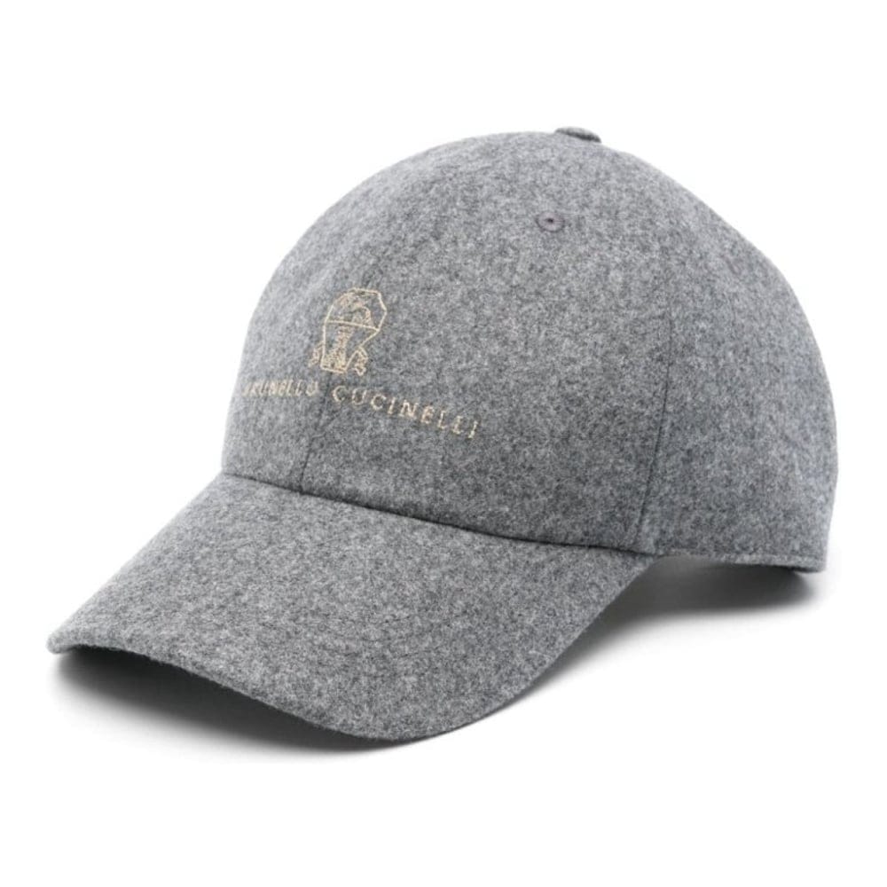 Brunello cucinelli - Casquette 'Embroidered-Logo' pour Hommes