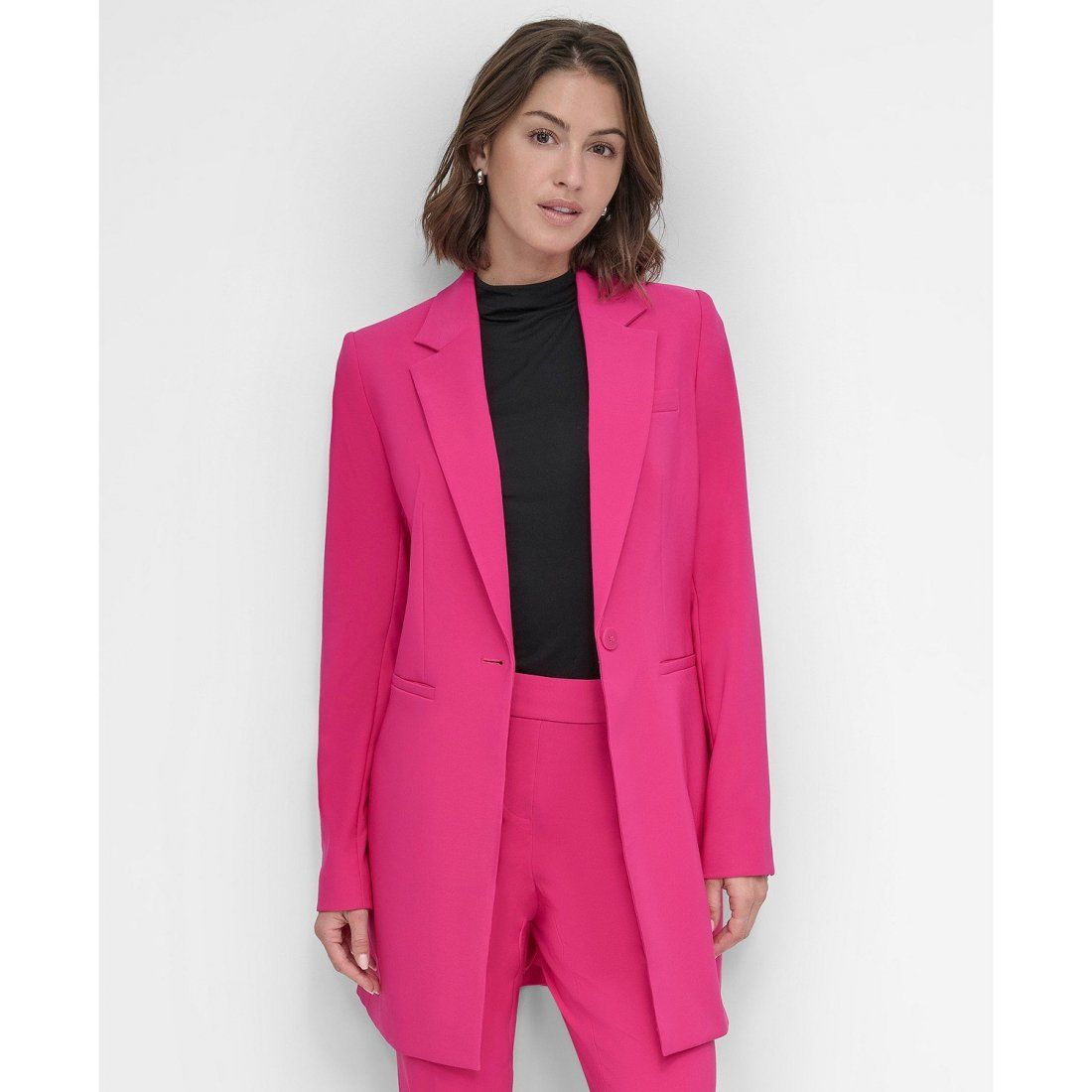 Dkny - Blazer 'One-Button Long' pour Femmes