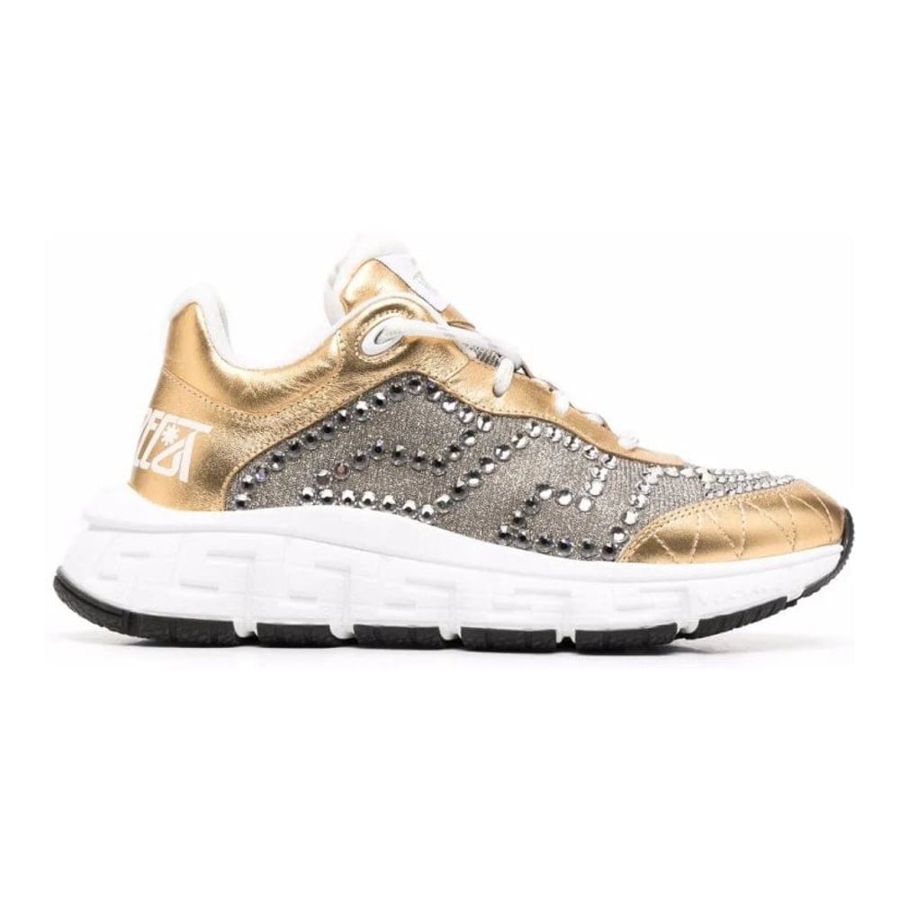 Versace - Sneakers 'Crystal-Embellished Low-Top' pour Femmes