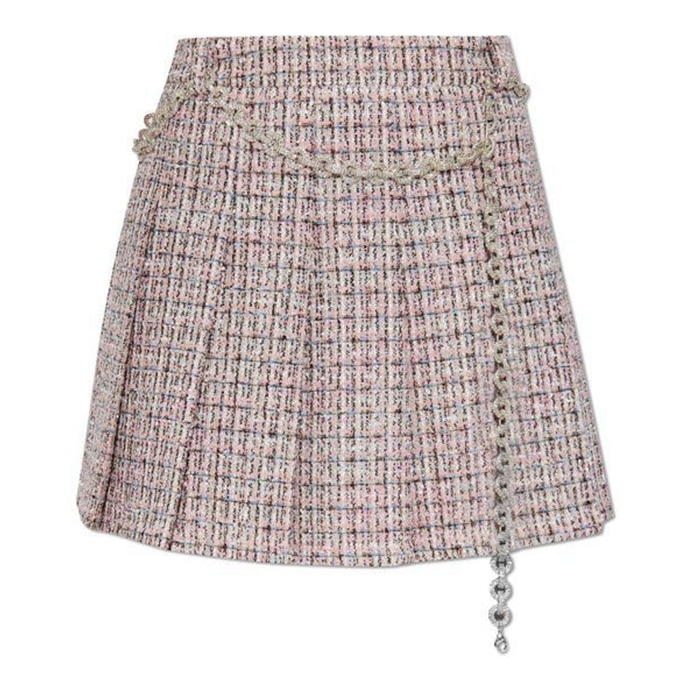 Self-portrait - Mini Jupe 'Pleated Chain' pour Femmes