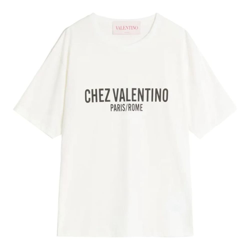 Valentino - T-shirt 'Chez Valentino-Print' pour Femmes