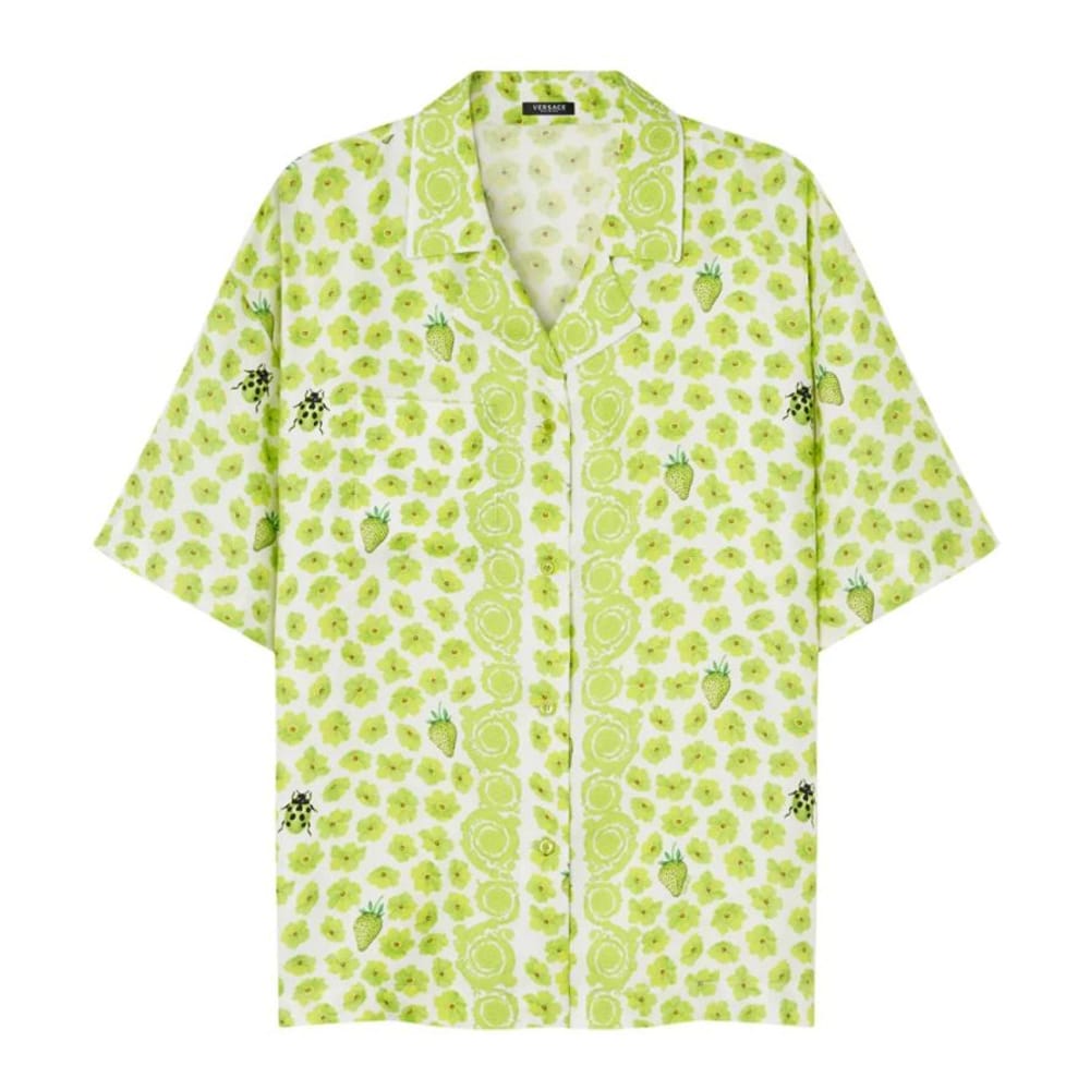 Versace - Chemise à manches courtes 'Strawberry Garden' pour Femmes